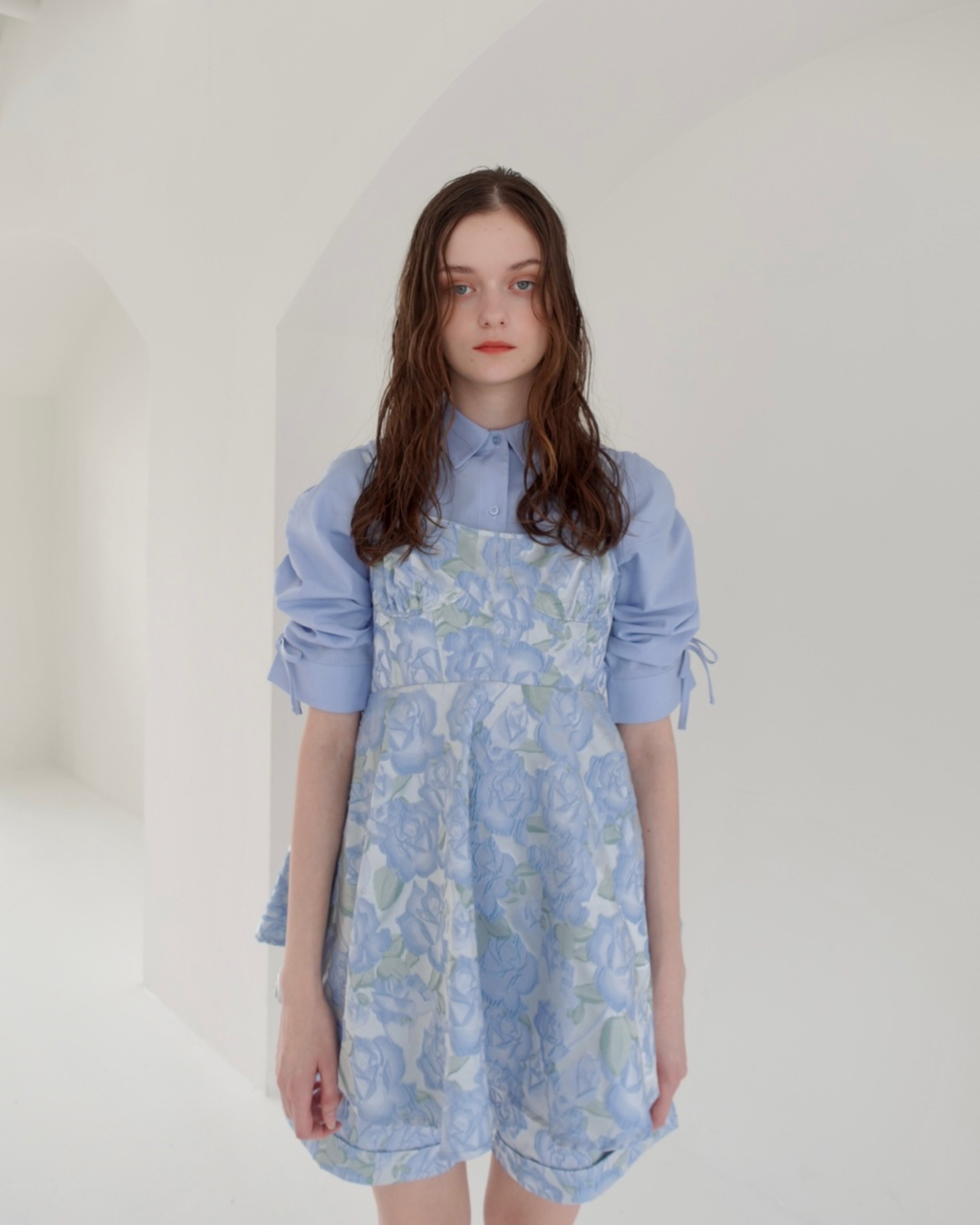 CANDY PUFF SLEEVE SHIRT(BLUE)