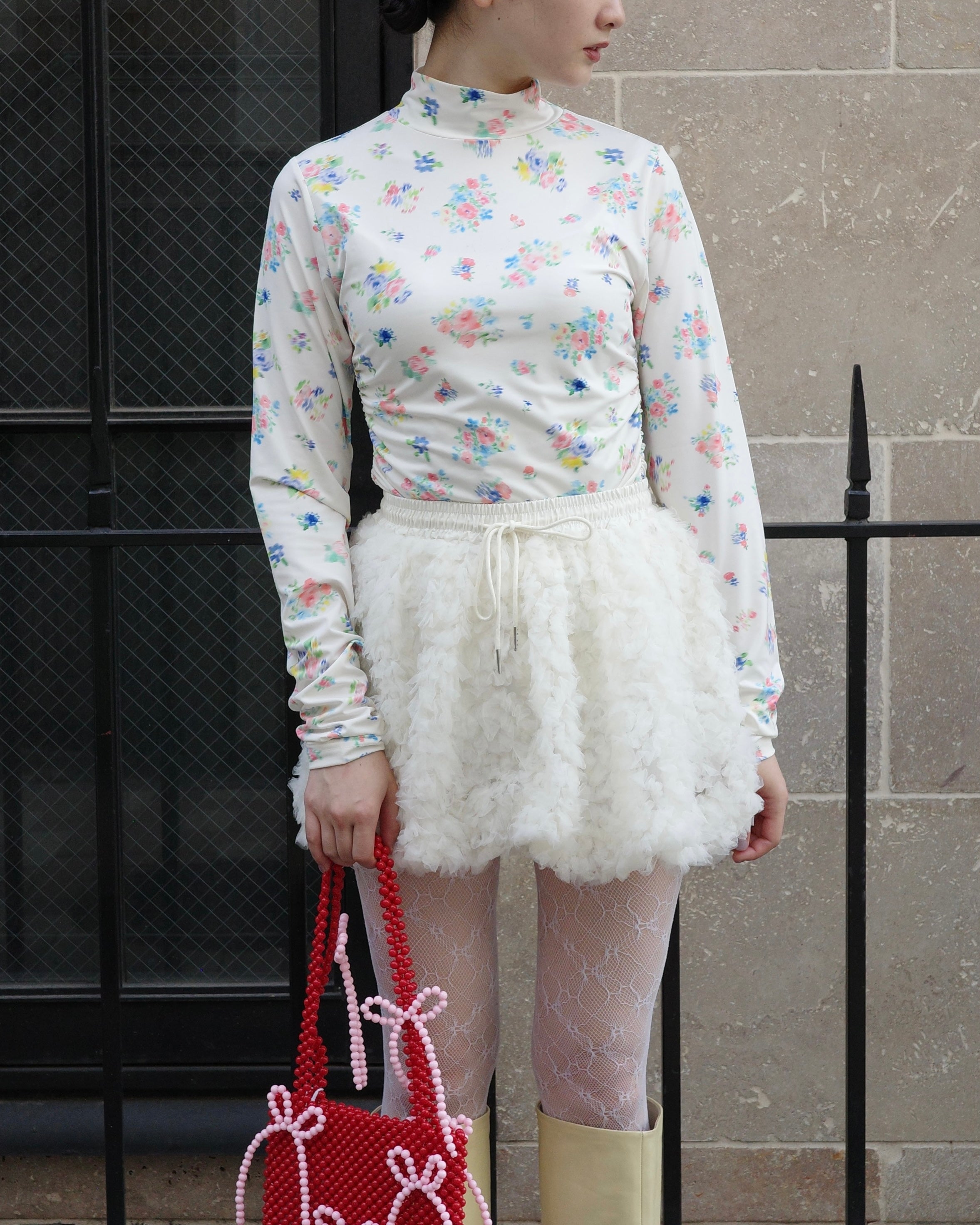 Tulle balloon mini skirt