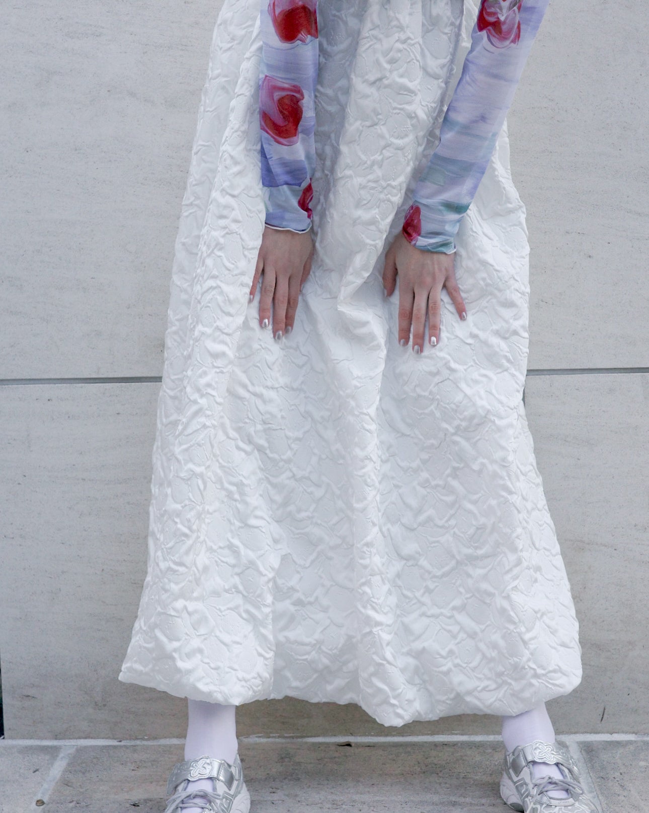 Balloon cami one-piece (White)