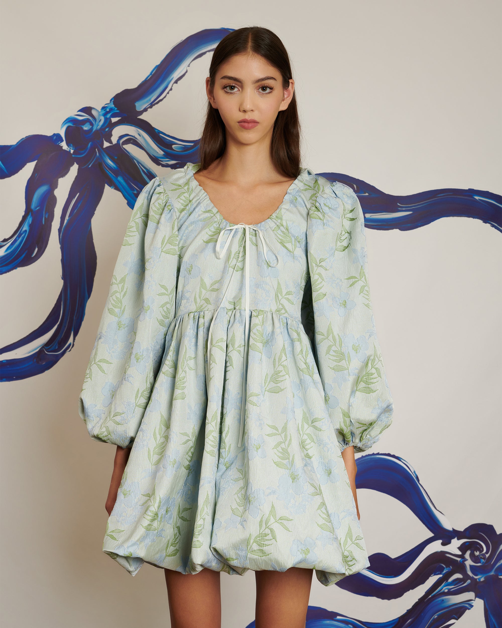 <b>POPPY x sister jane</b><br>Floral Hood Bubble Hem Mini Dress