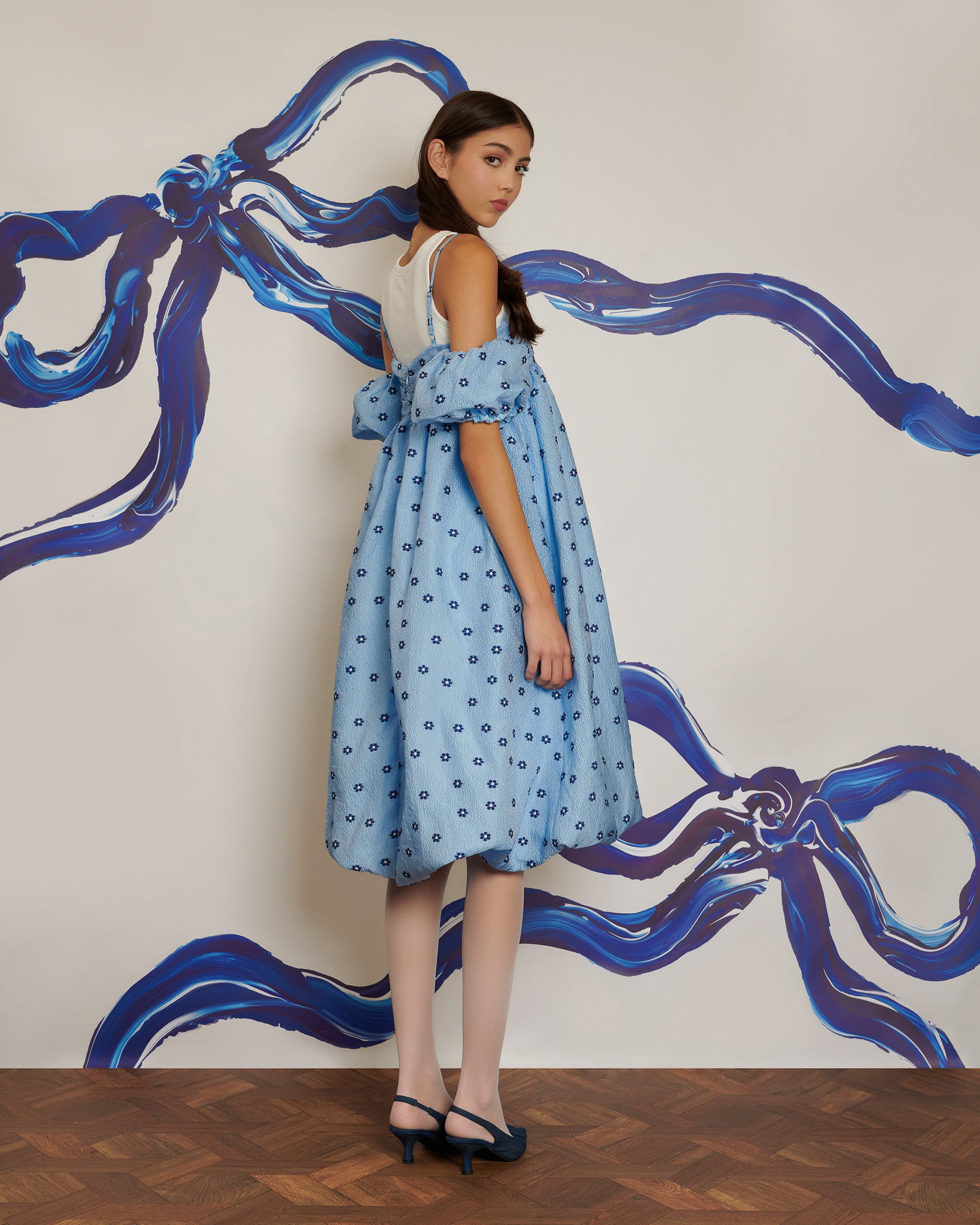<b>POPPY x sister jane</b><br>Ditsy Daisy Off Shoulders Midi Dress