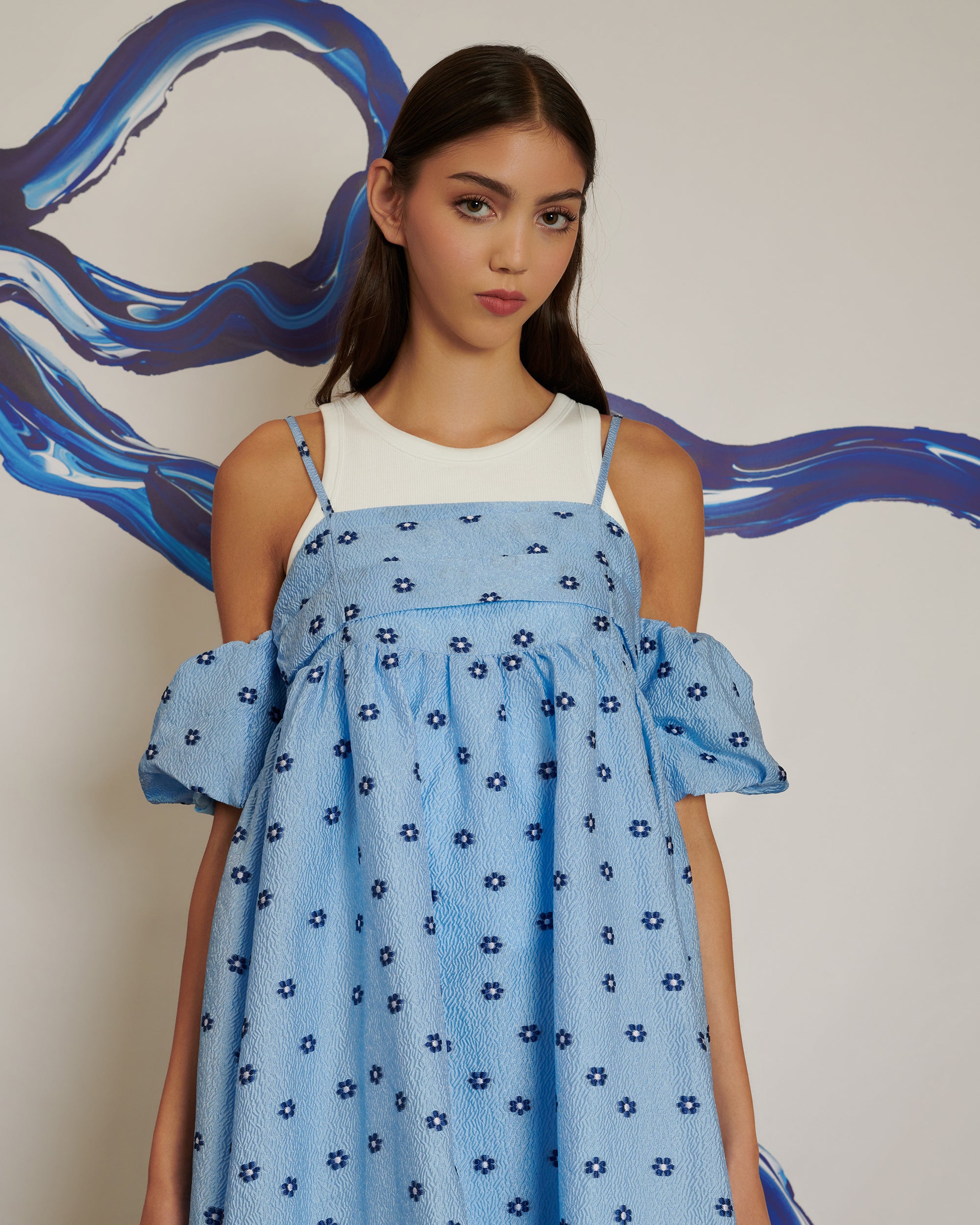 <b>POPPY x sister jane</b><br>Ditsy Daisy Off Shoulders Midi Dress