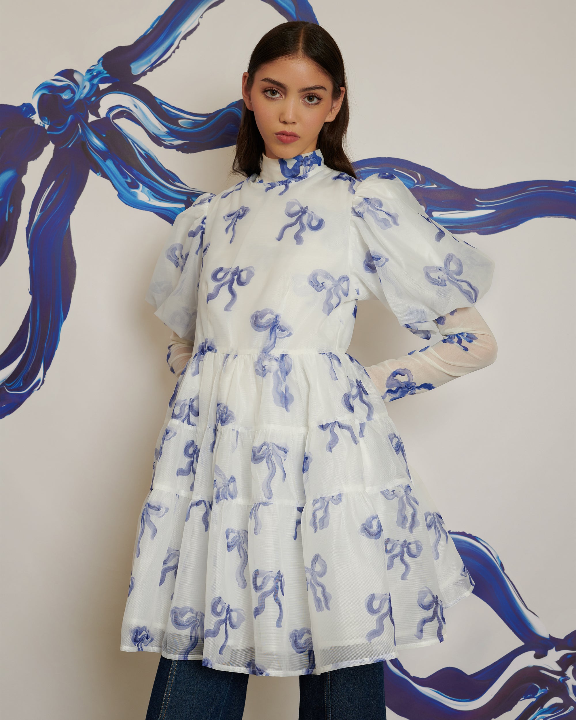 <b>POPPY x sister jane</b><br>Flying Bows Mini tiered Dress