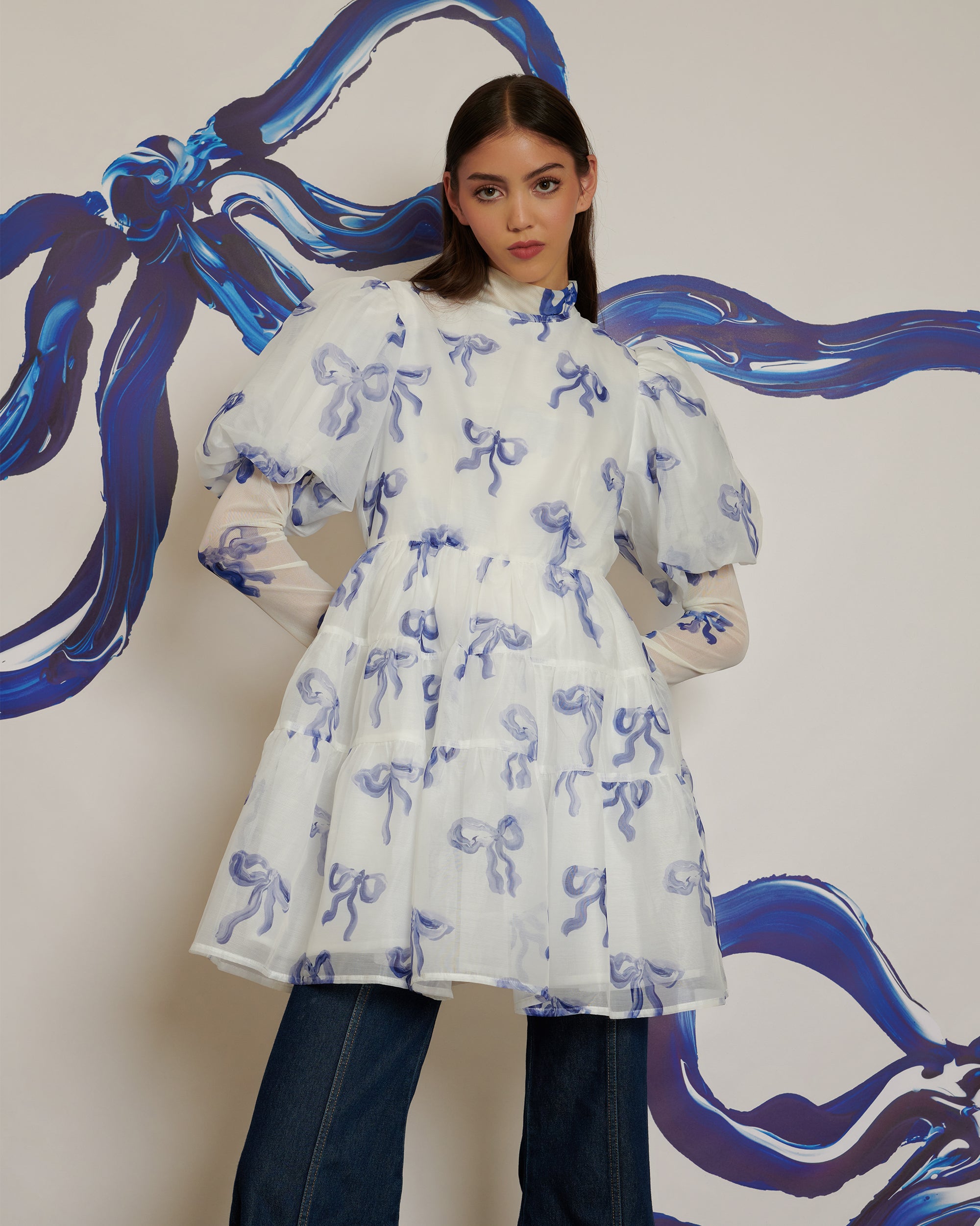 <b>POPPY x sister jane</b><br>Flying Bows Mini tiered Dress