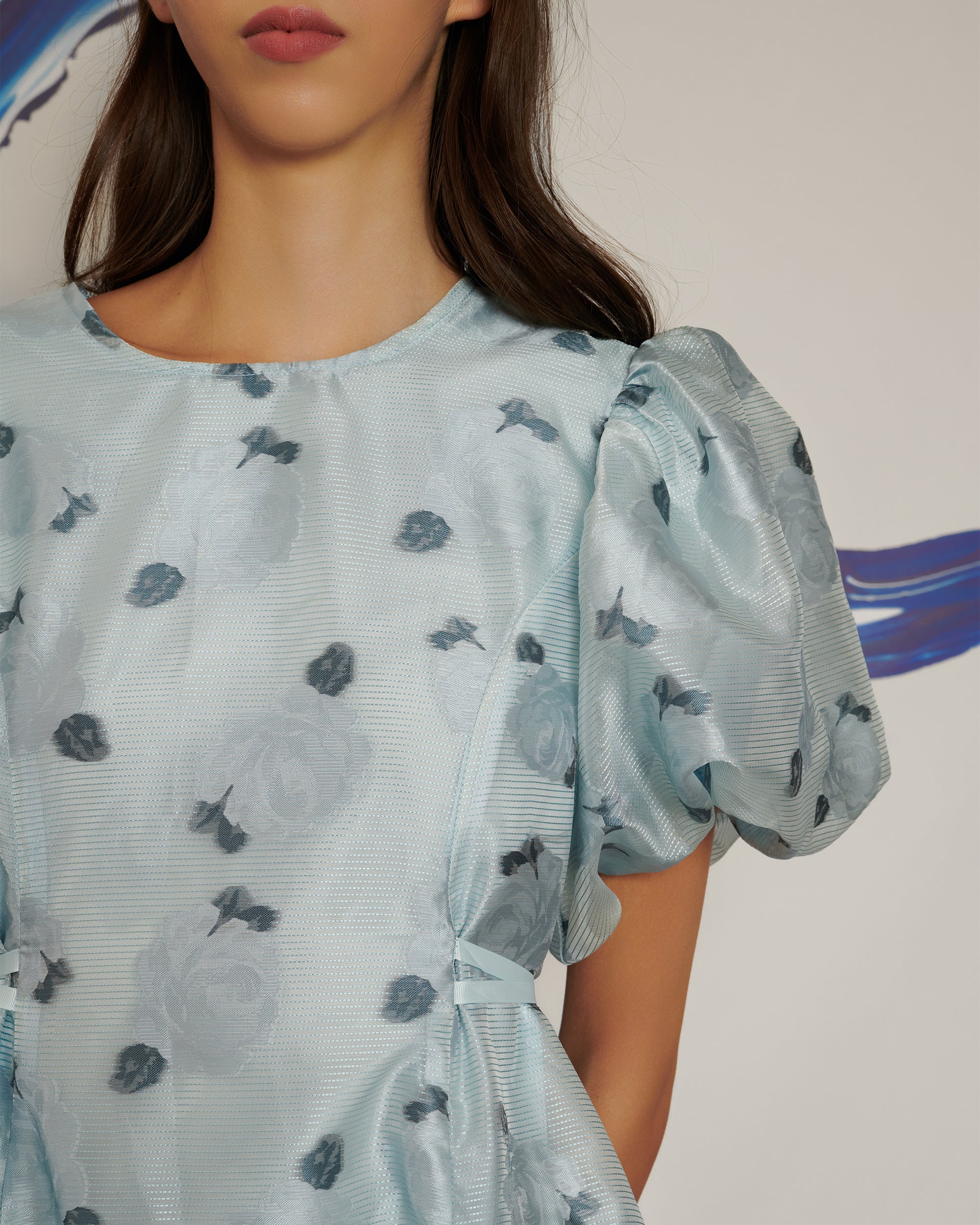 <b>POPPY x sister jane</b><br>Cloud Flowers Jacquard Midi Dress