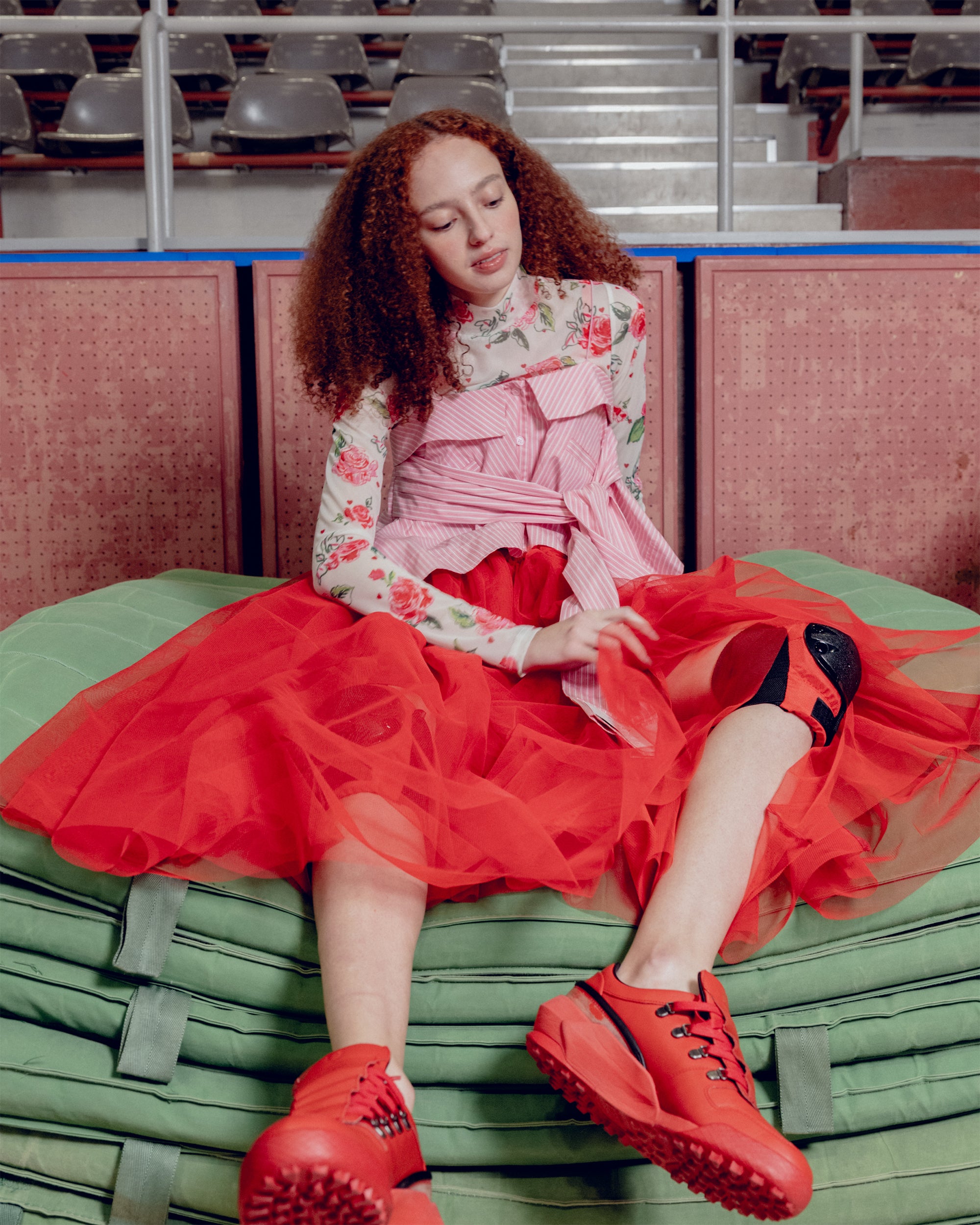 Handkerchief hem 2way bustier/skirt