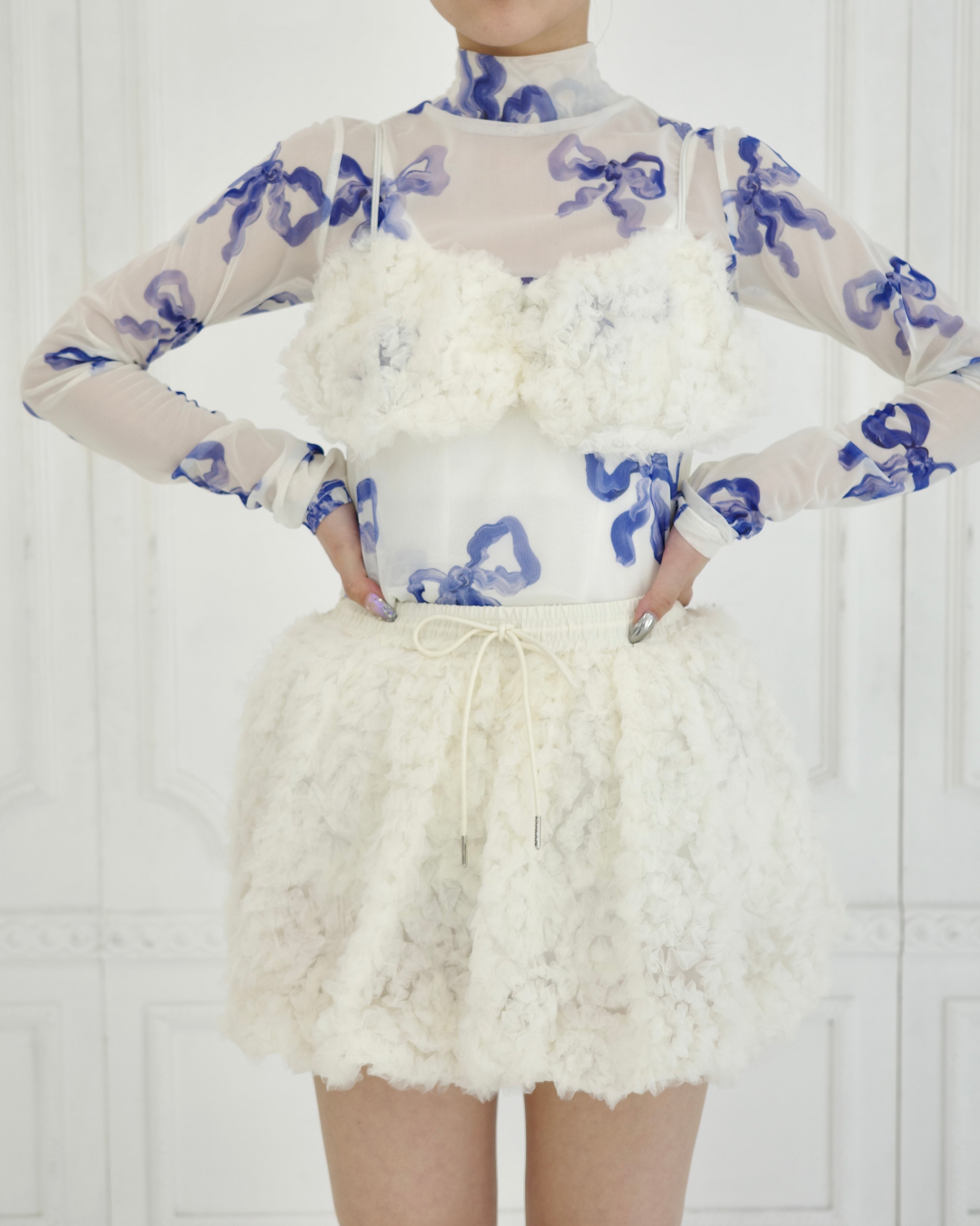 Tulle balloon mini skirt