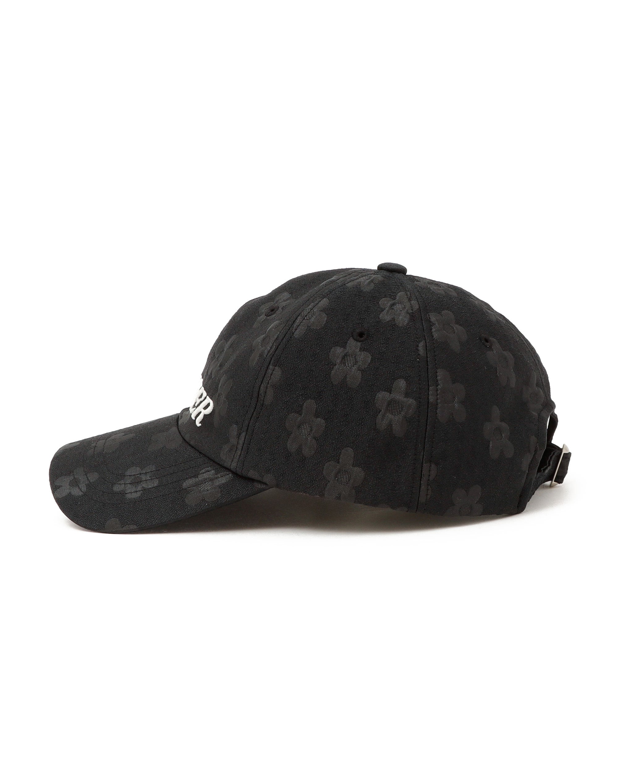 Flower jacquard cap (black)