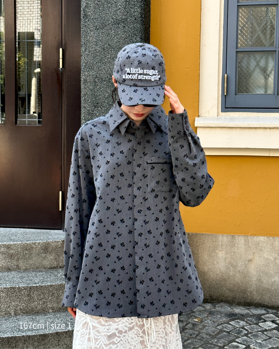 Double color flocky shirt