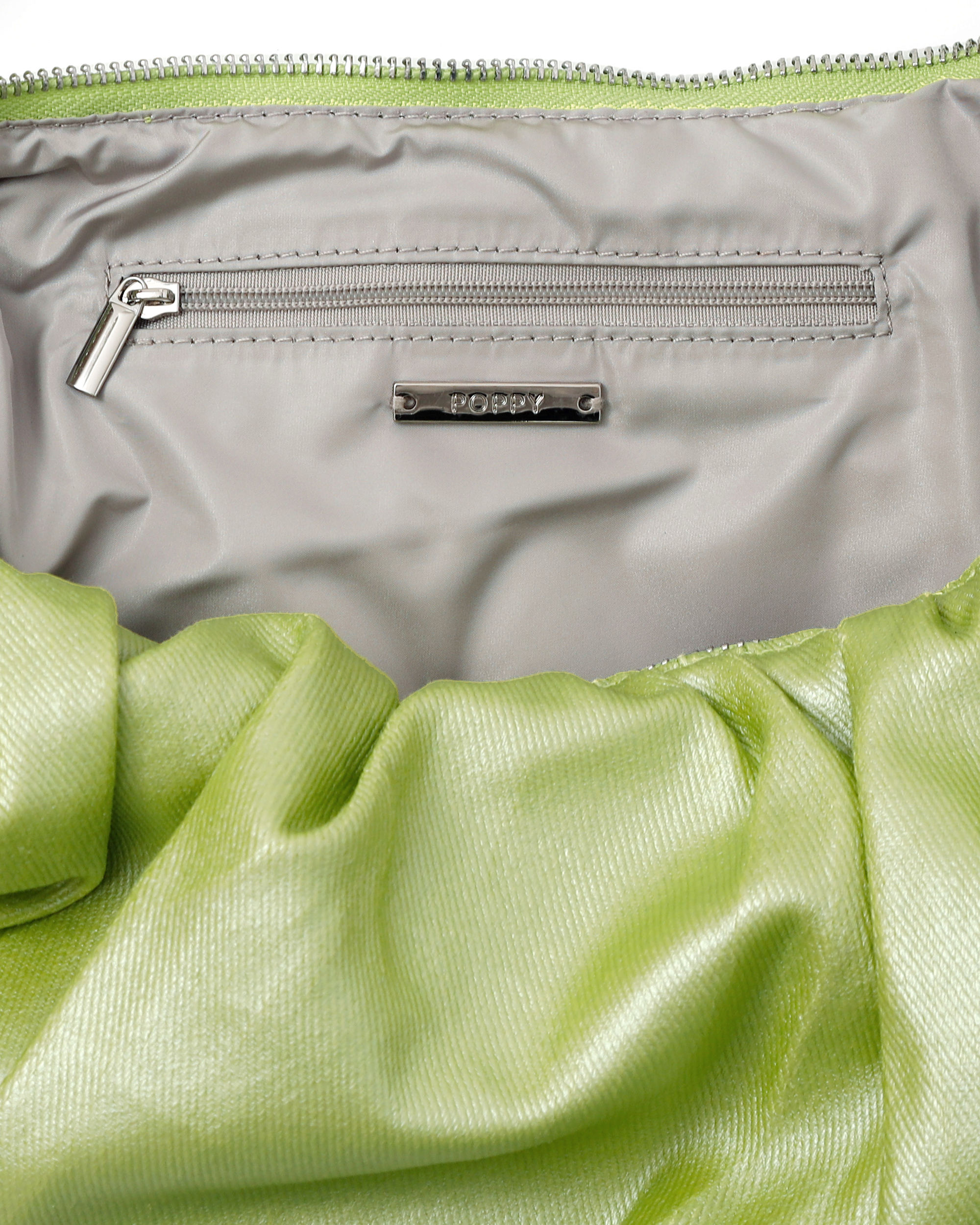 Half-moon gathered bag (green)