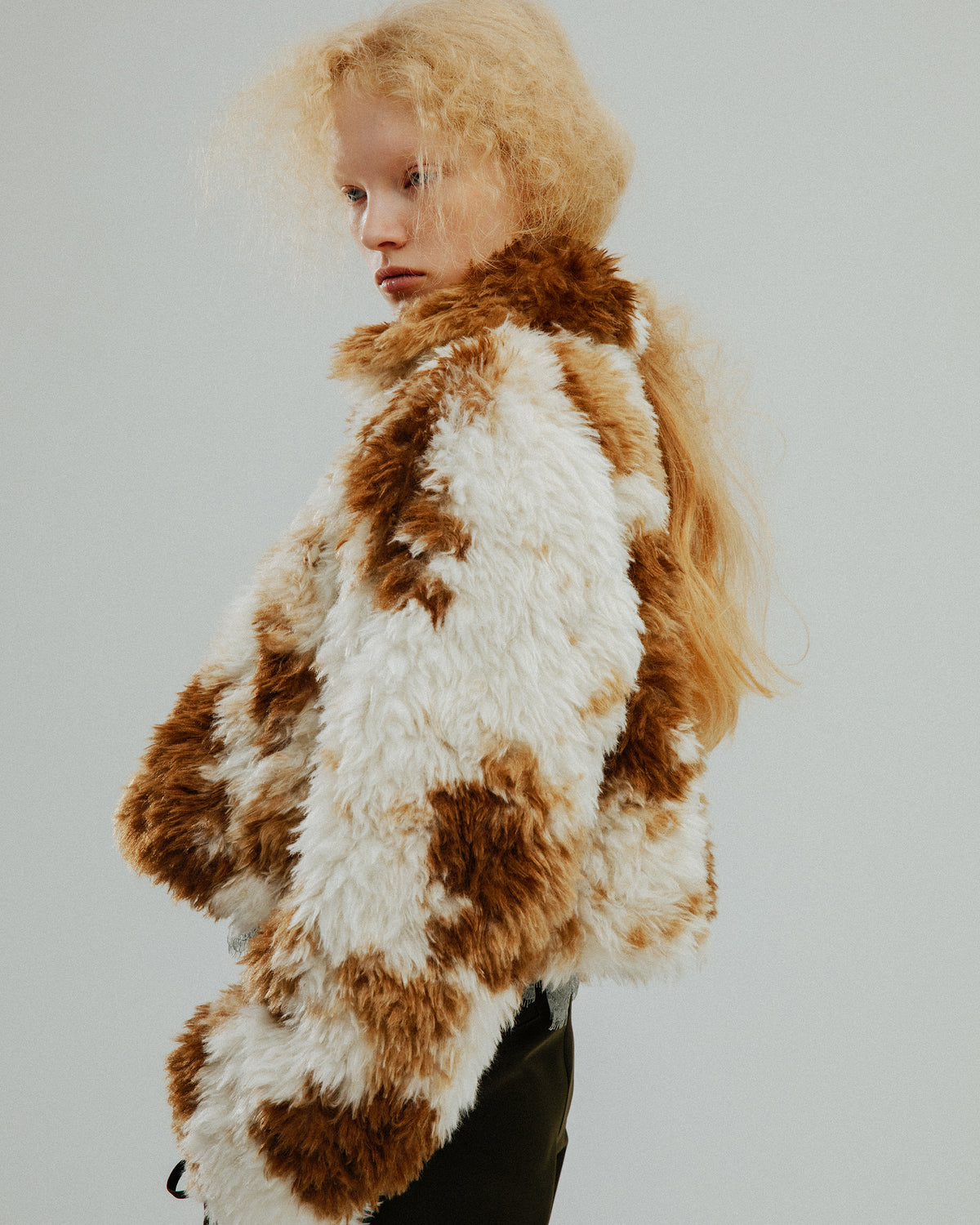 Marble fur jacket