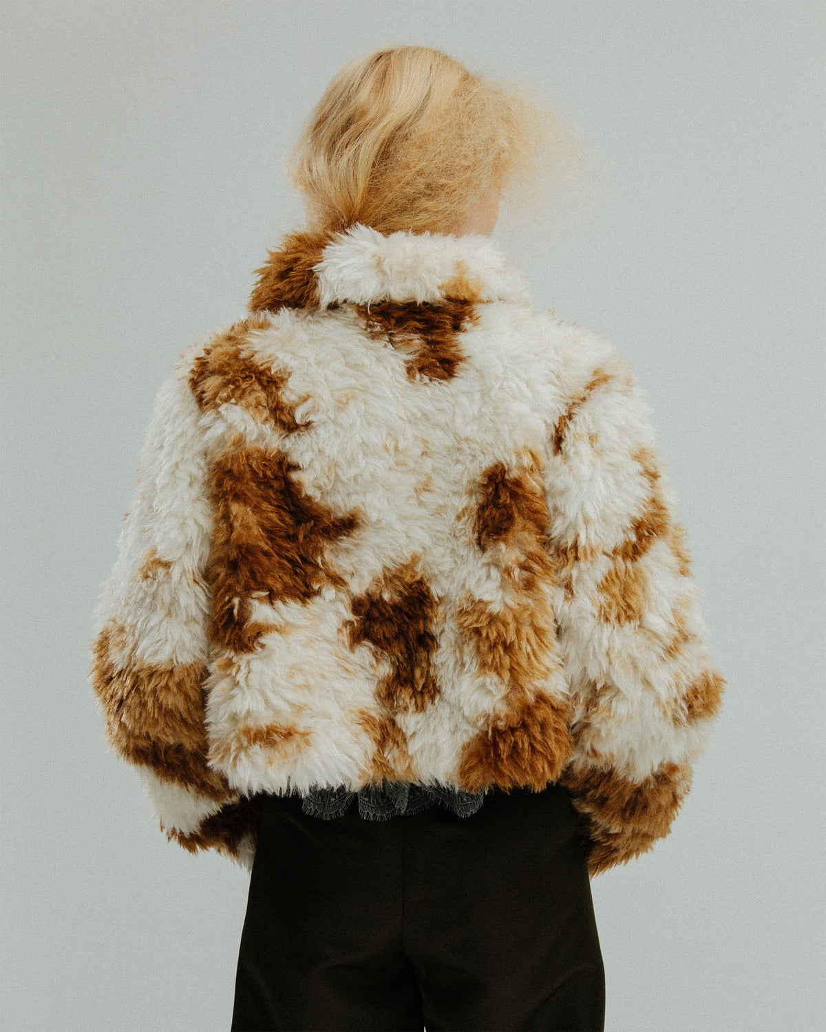 Marble fur jacket