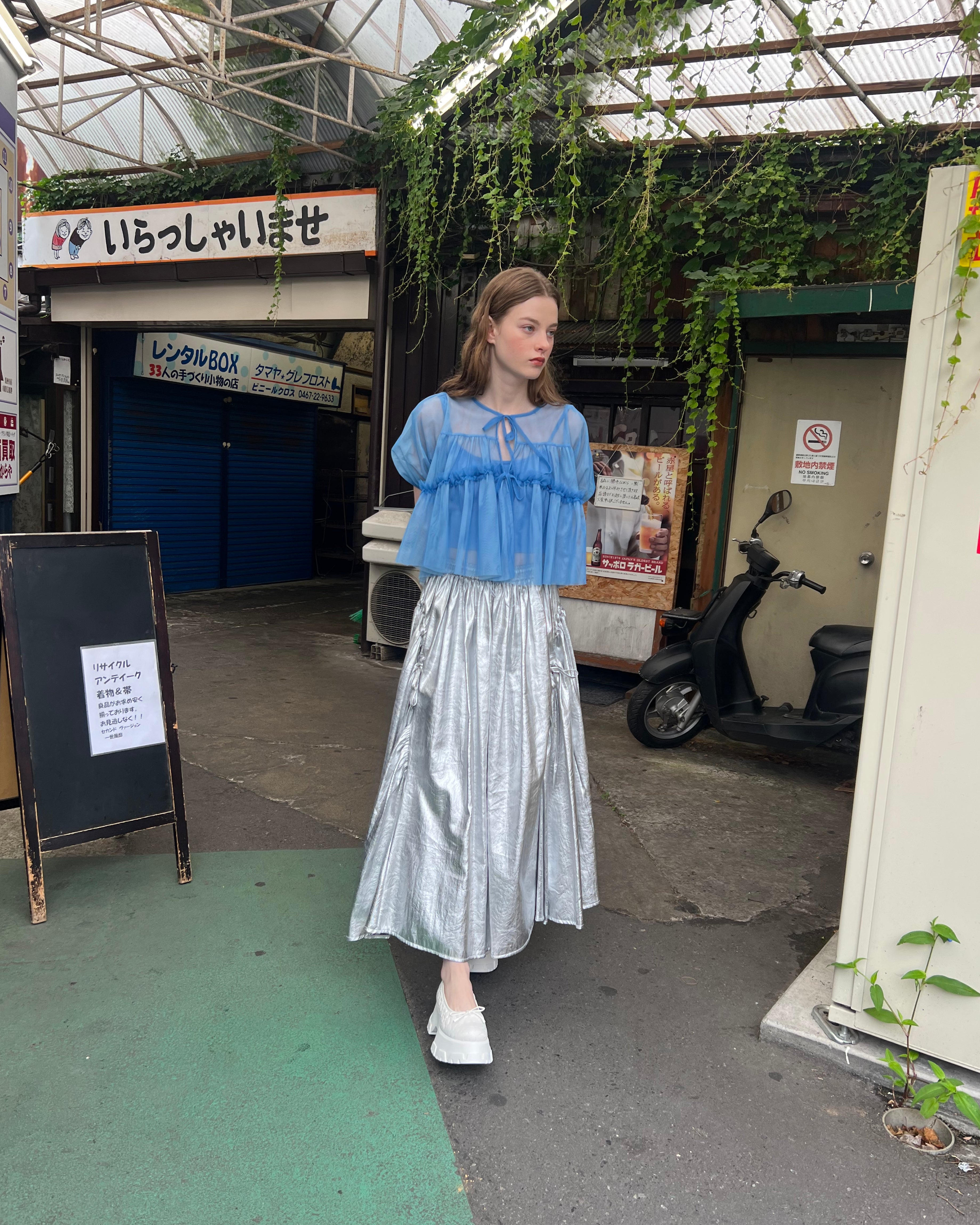 PUFF TIED BOLERO (BLUE)
