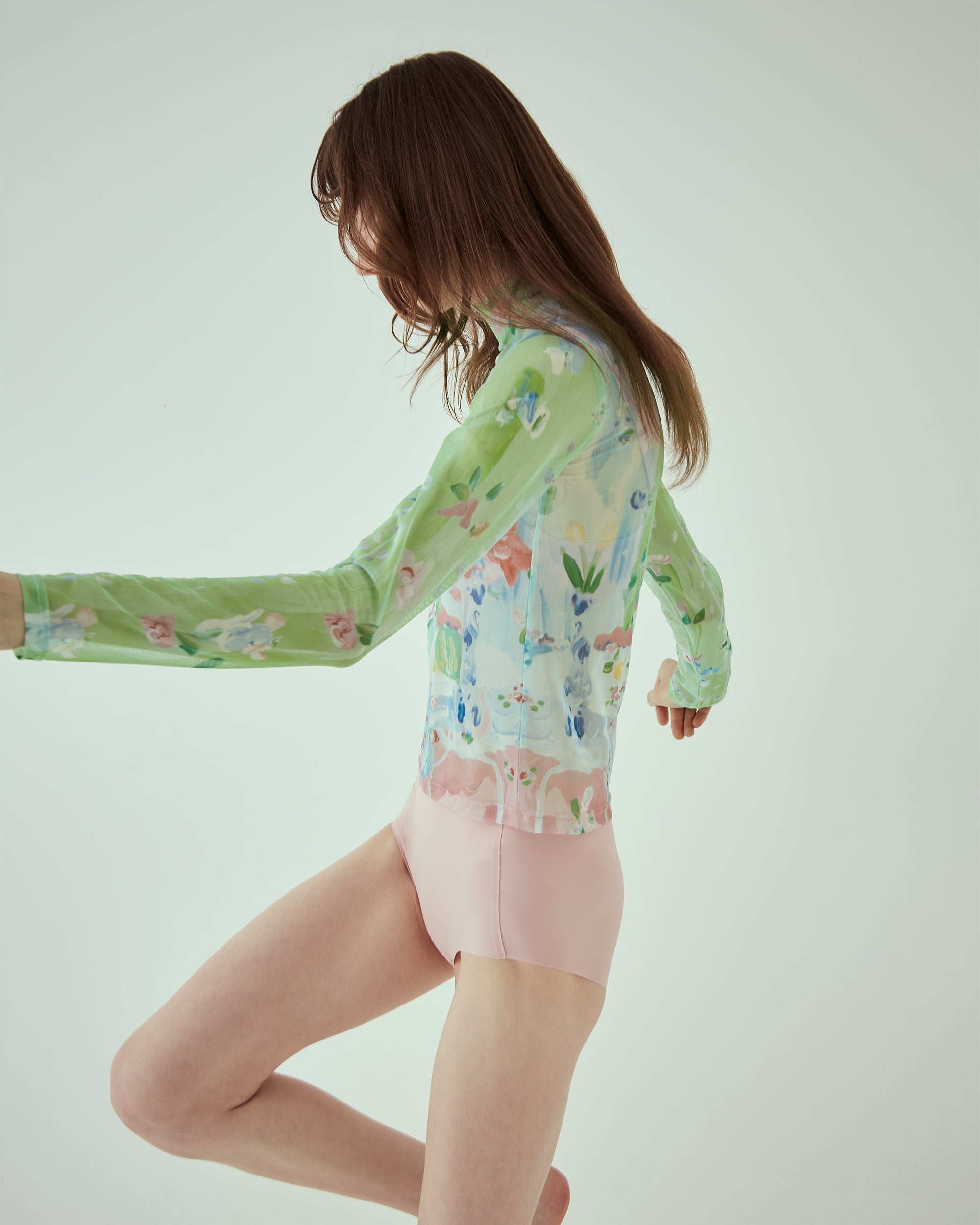 Morning room see-through tops