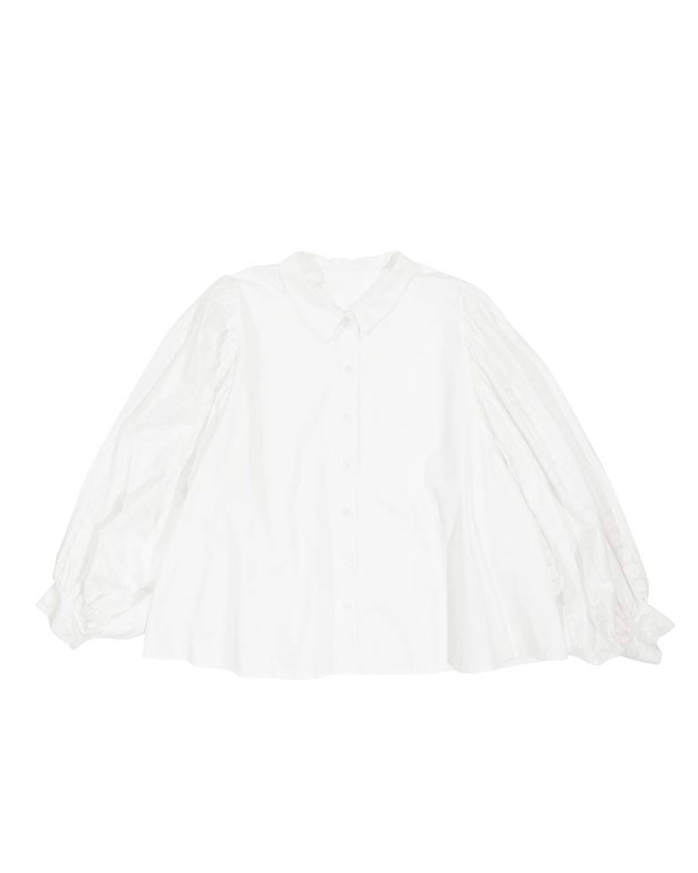 Cotton lace volume blouse