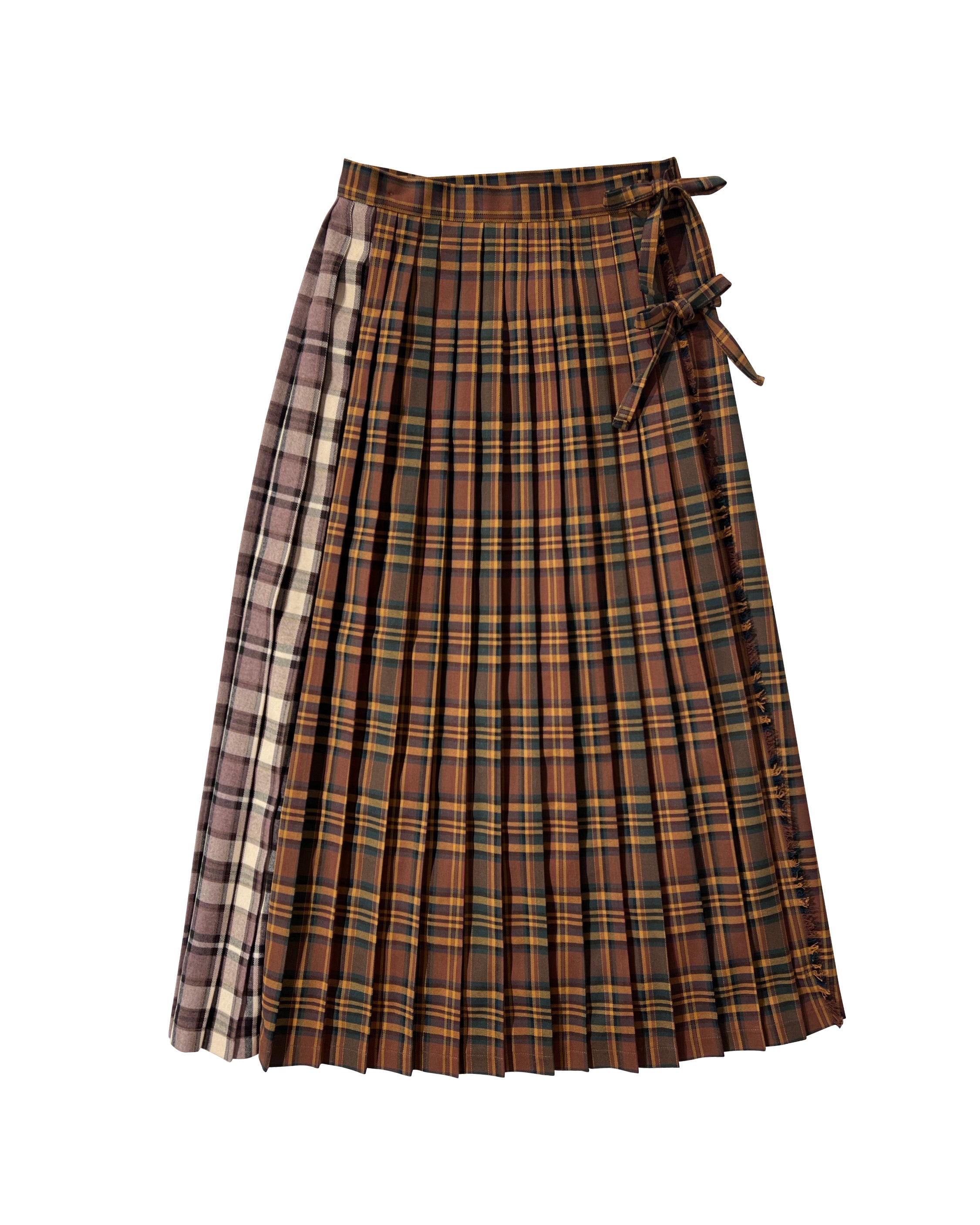 Check pleats wrap skirt – POPPY