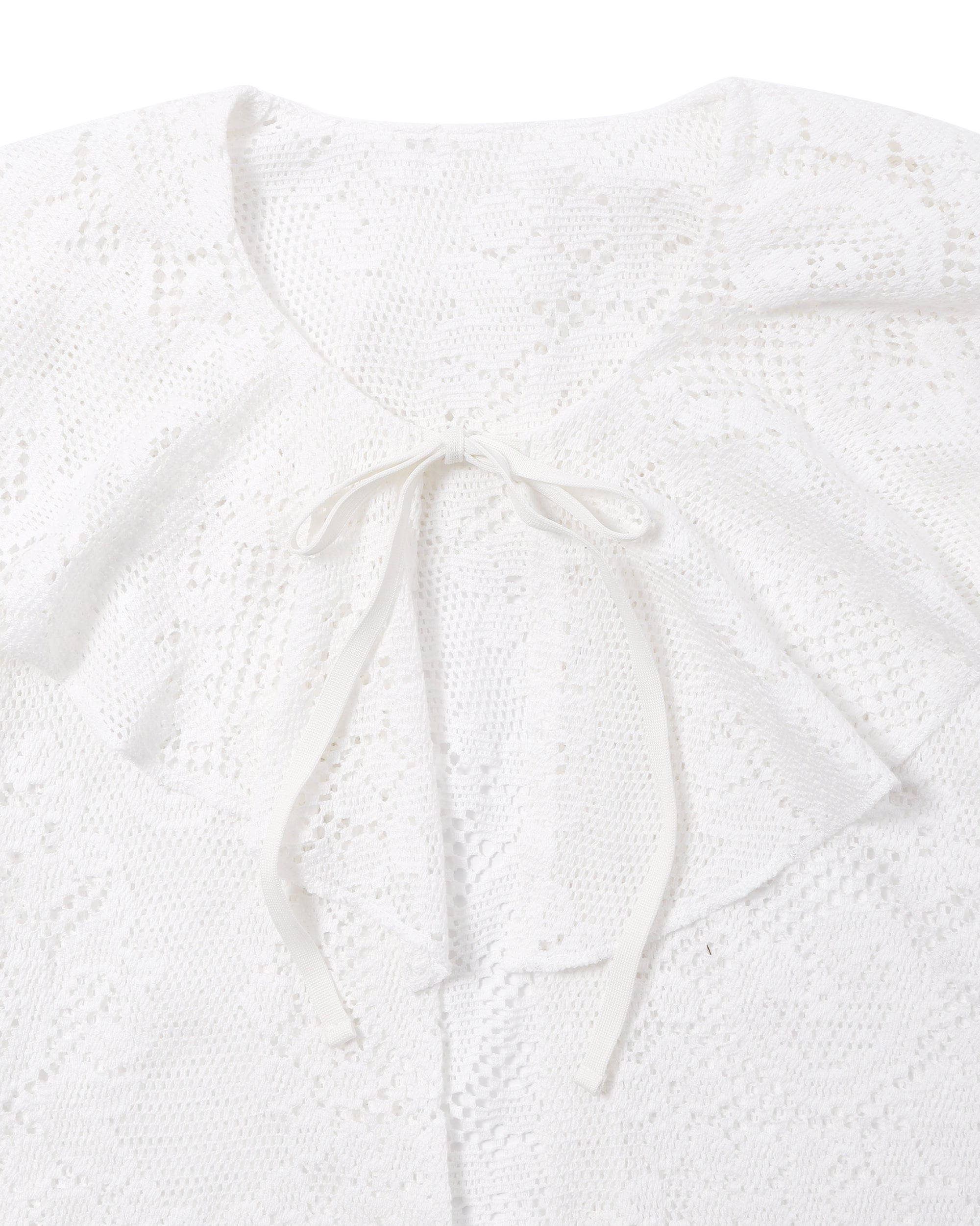 Lace ruffle cardigan