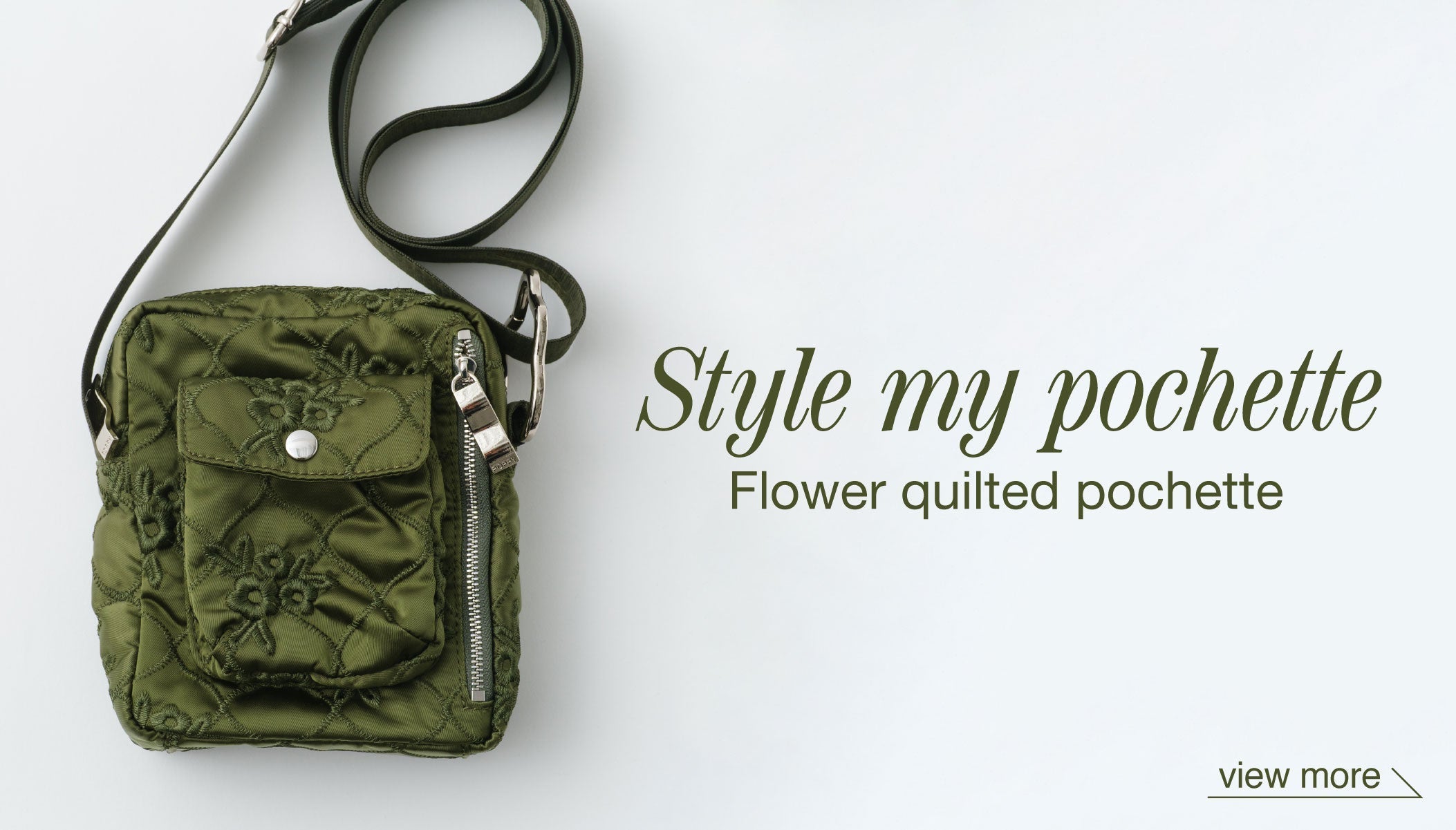 Flower quilted pochette