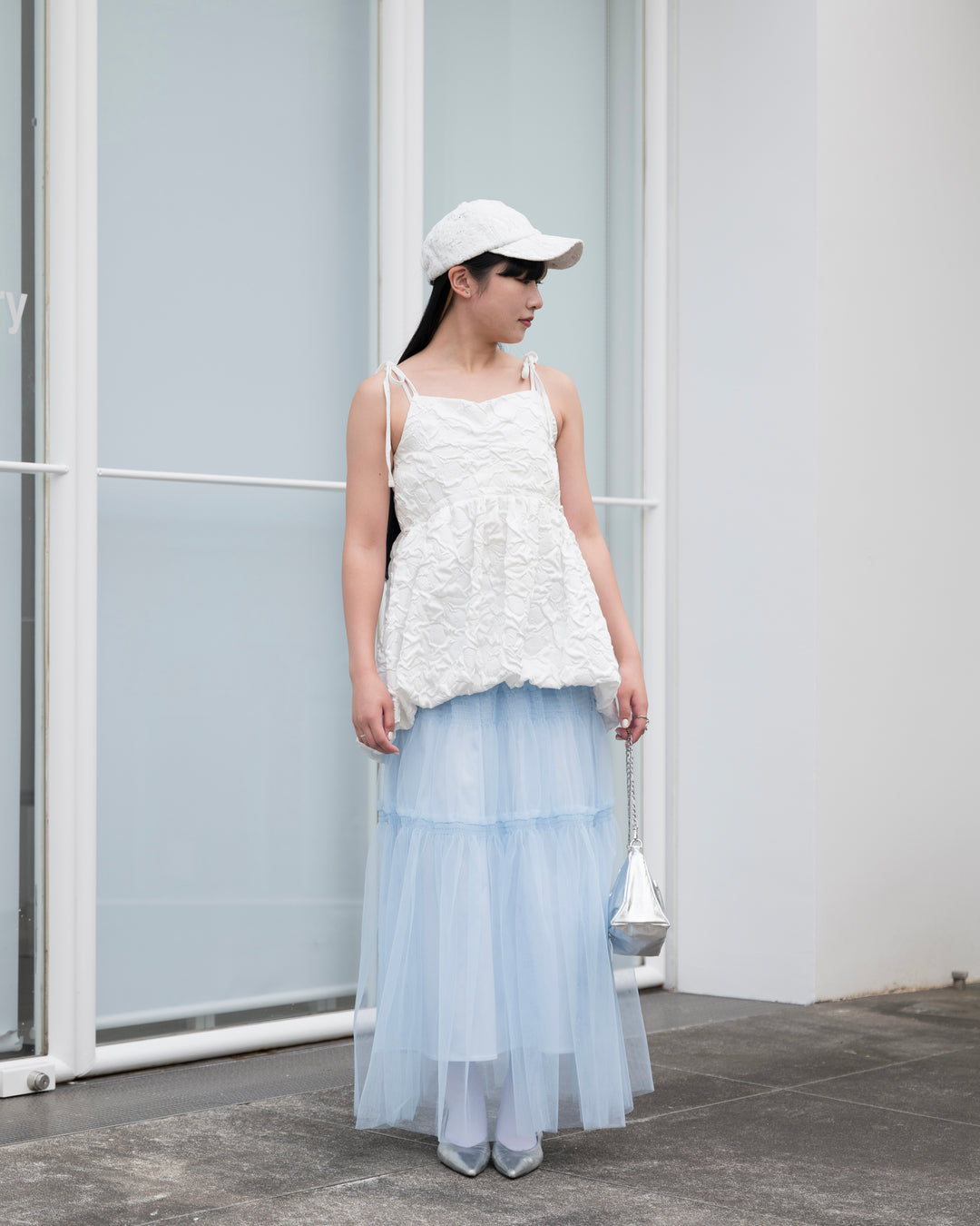 Bluelea Tulle tiered skirt ショート36