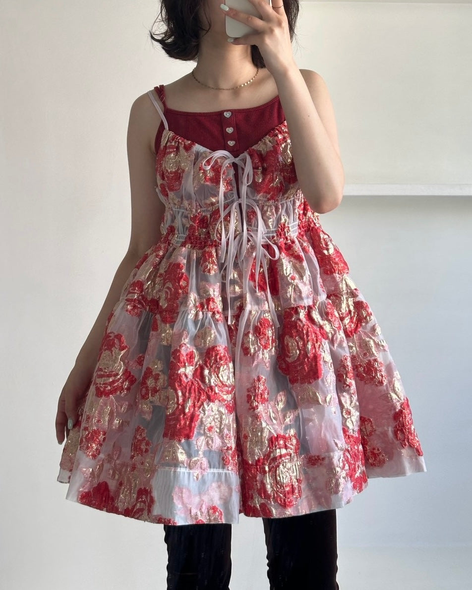 Airy tie bloom tunic