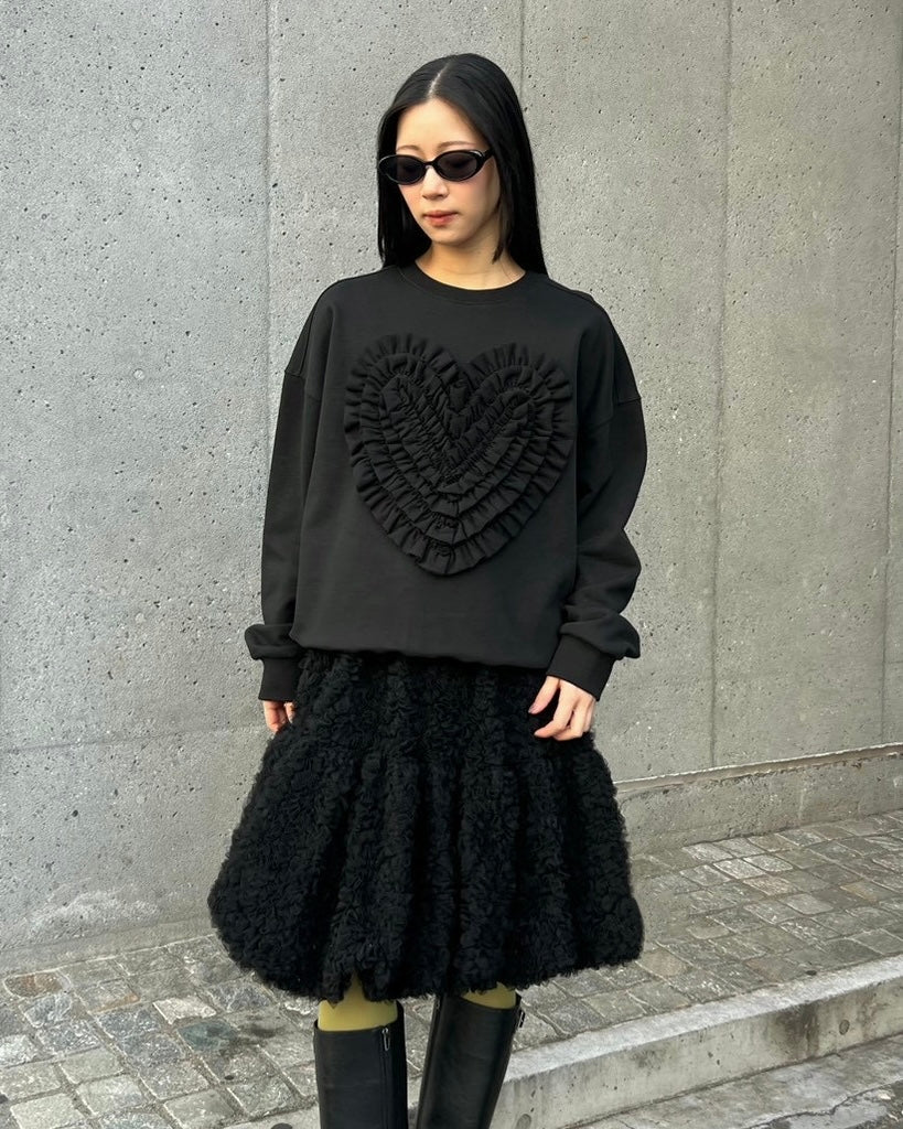 Tulle balloon tunic (black)