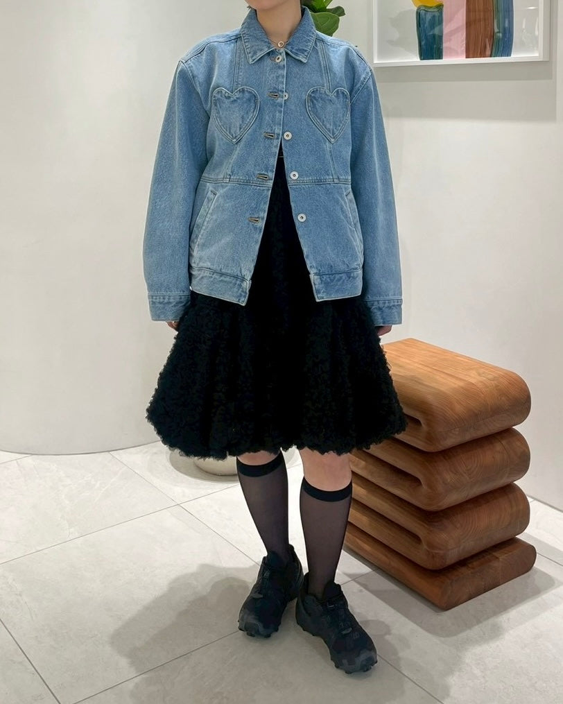 Tulle balloon tunic (black)