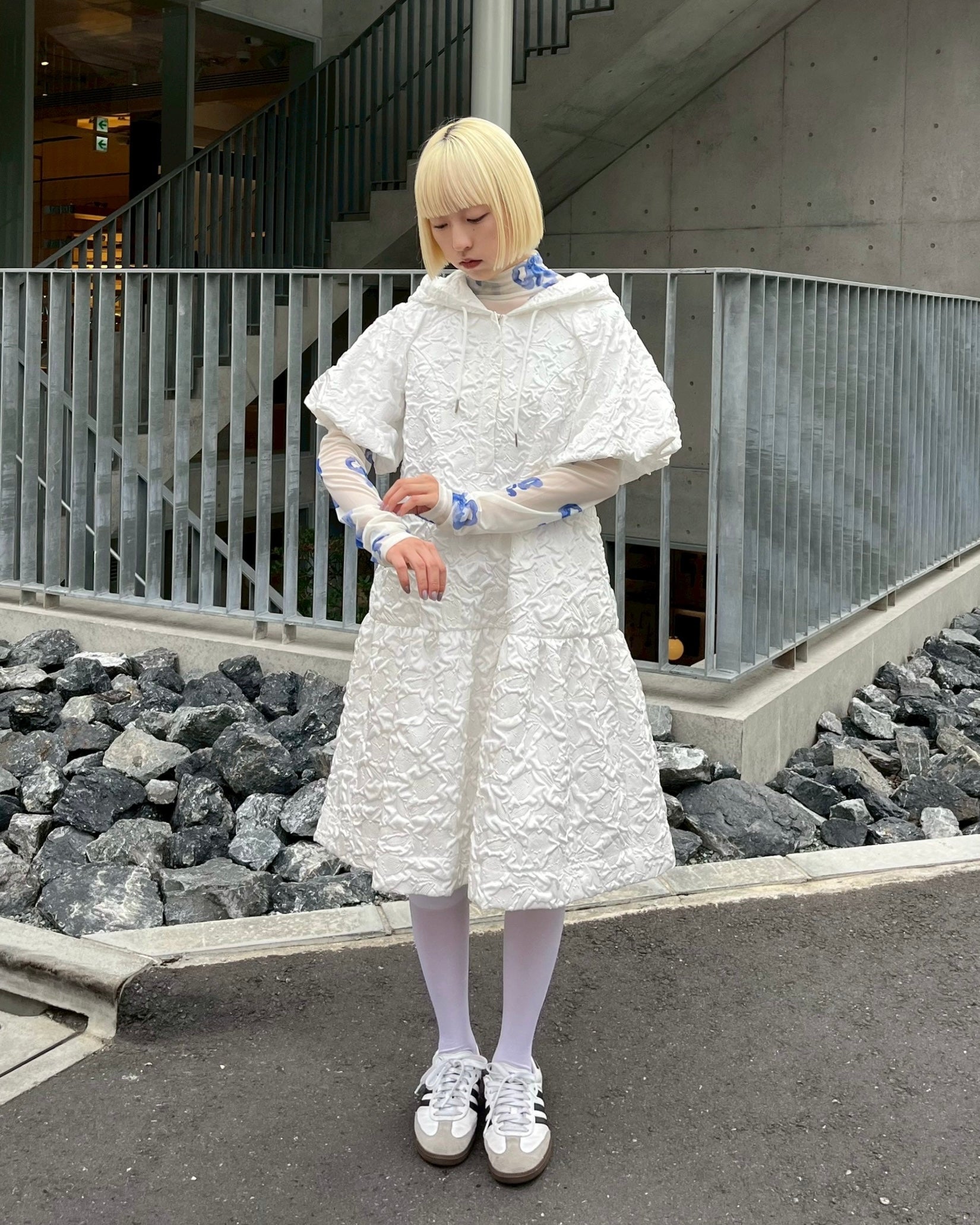 Jacquard hoodie dress