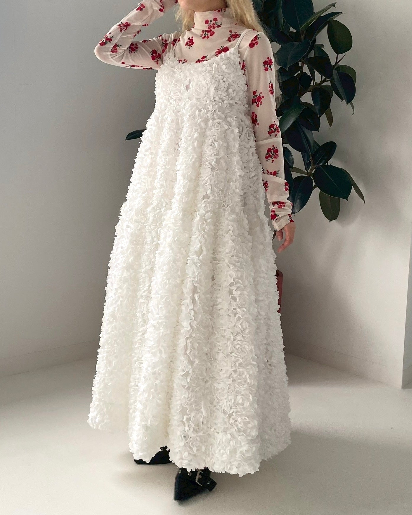 Flower garden tiered camisole dress