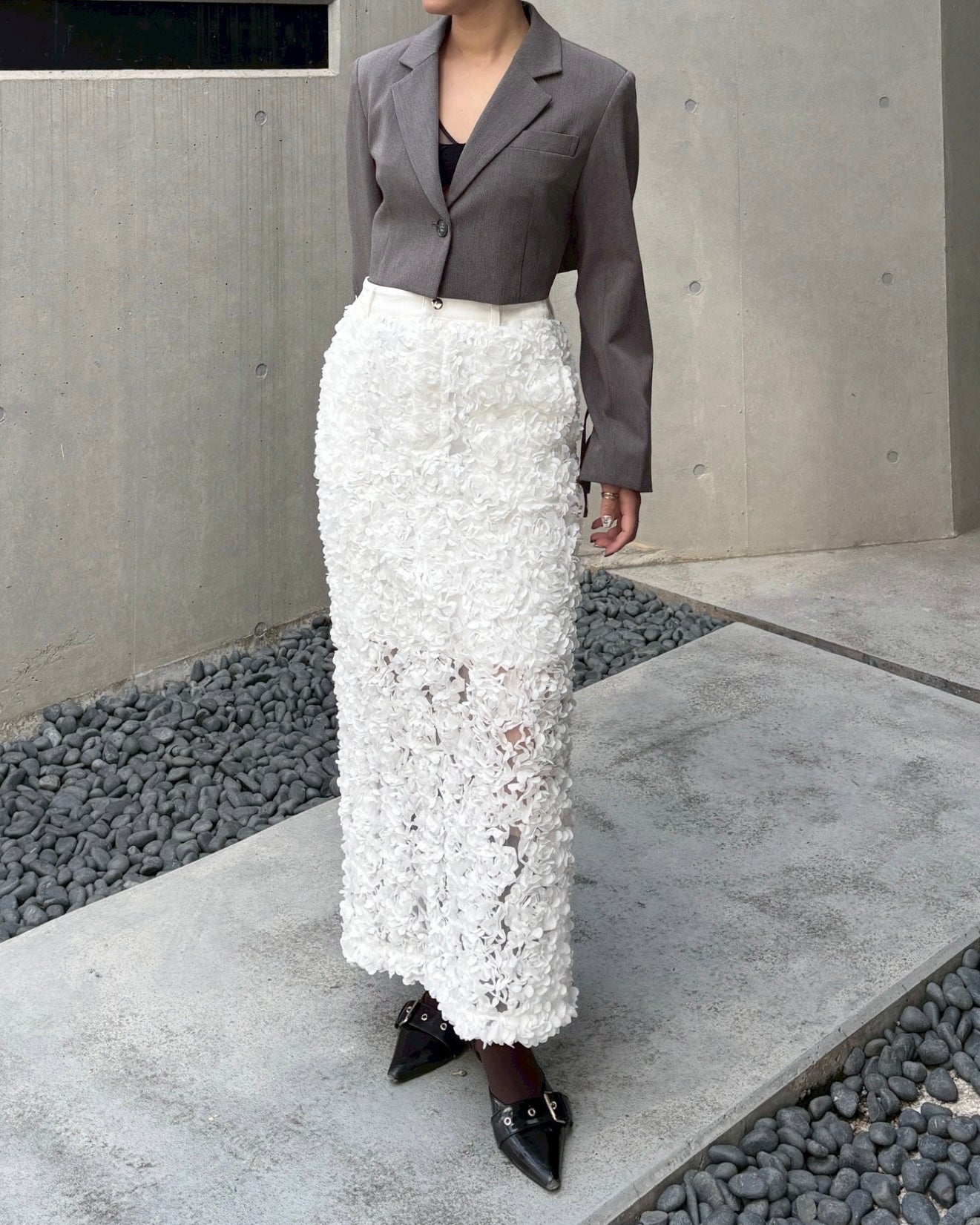 poppy スカート Flower garden tight skirt