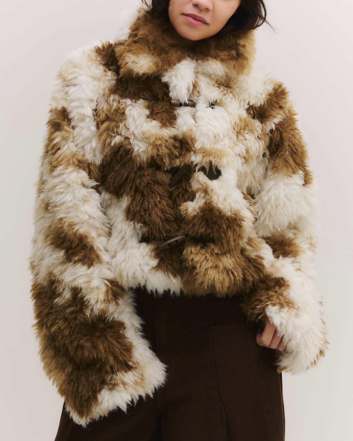 Marble fur jacket