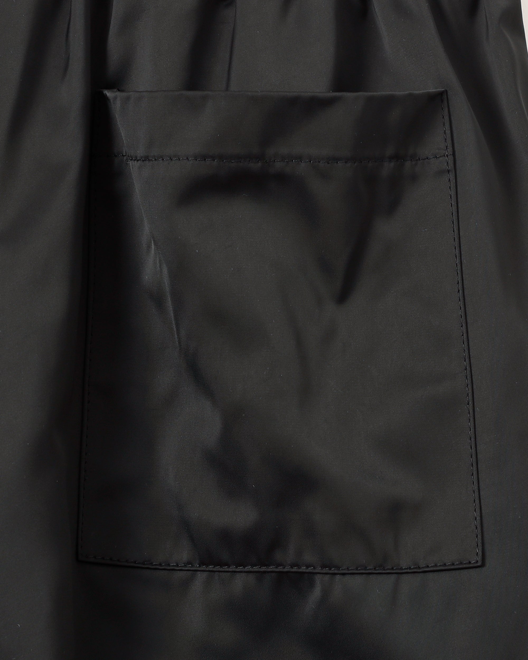 Gather ribbon cargo pants (black)