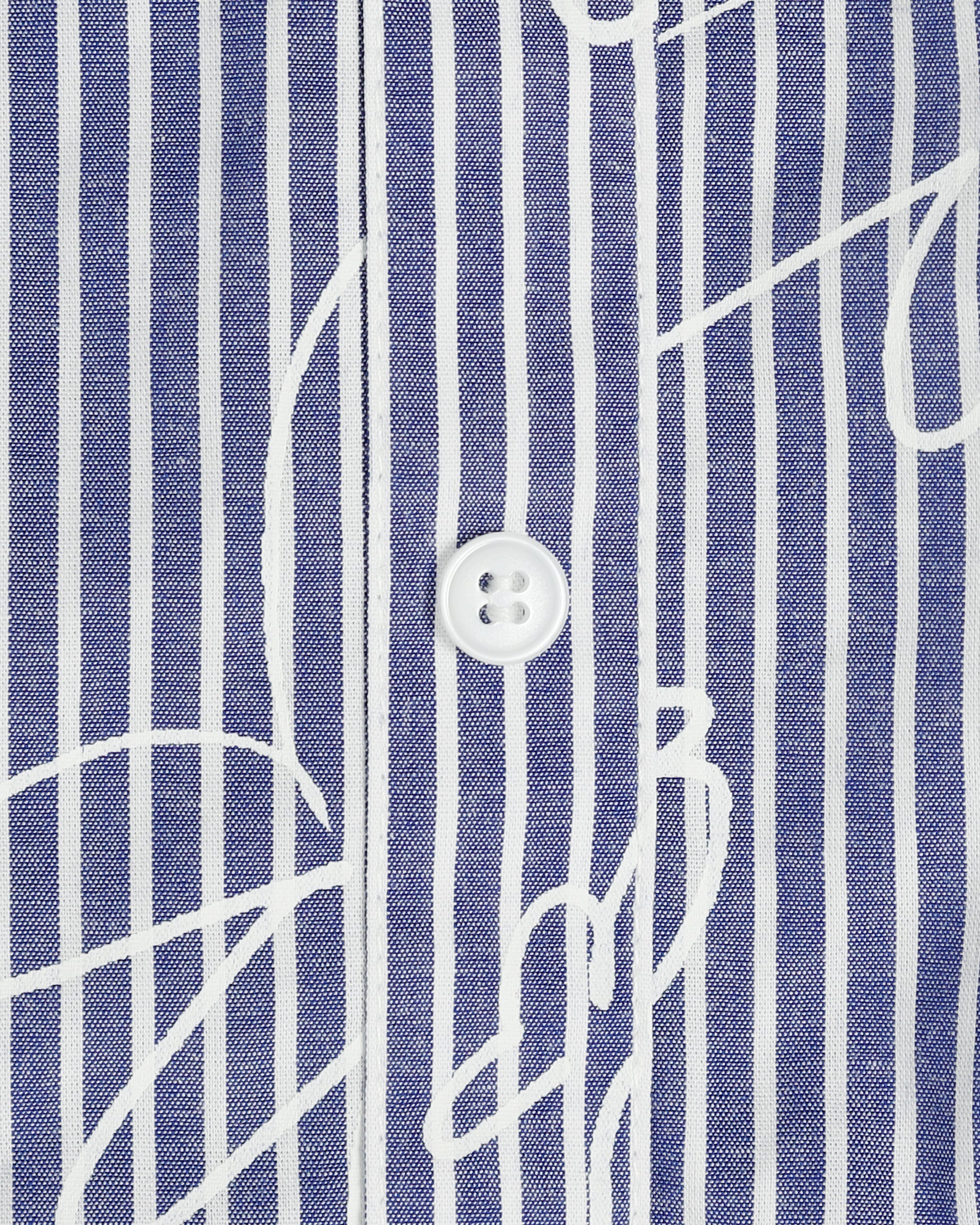 Handkerchief hem tunic (blue stripe flower)