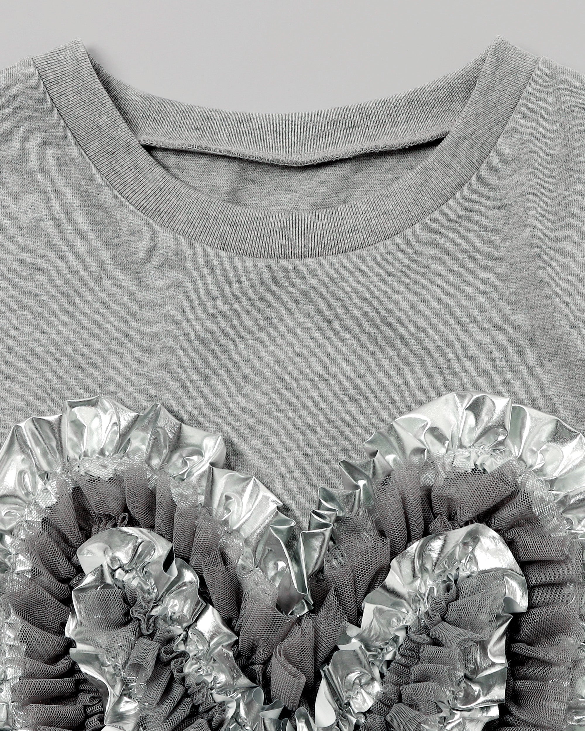 HEART TULLE T-SHIRT あさぎーにょ　フリル Heart tulle t-shirt
