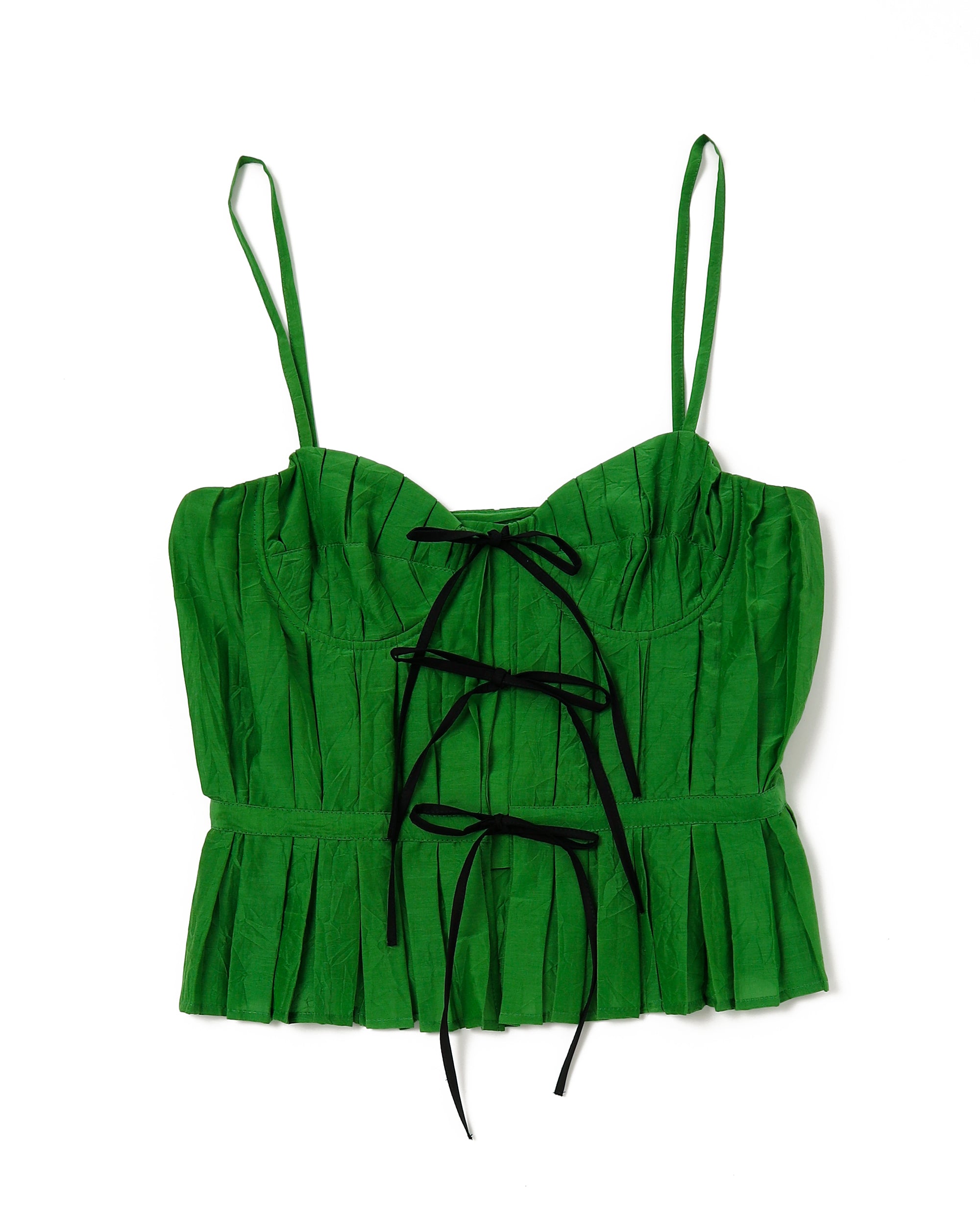 <b>naya rea</b><br>JACQUELINE HAND PLEATED TOP / Green