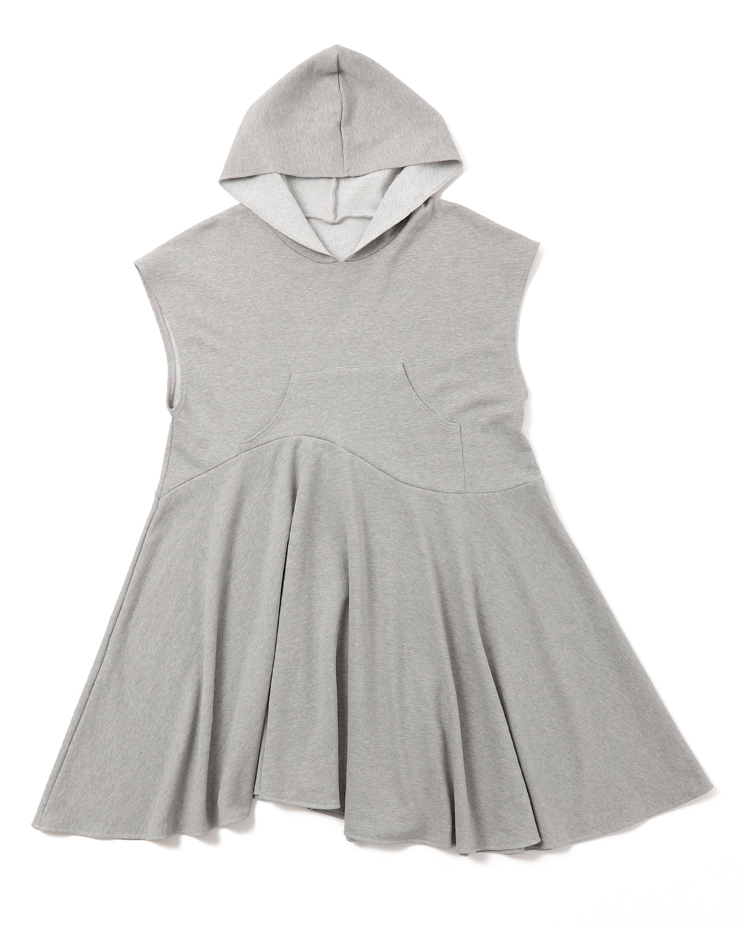 Asymmetric Flare Hoodie Dress (Gray) – POPPY