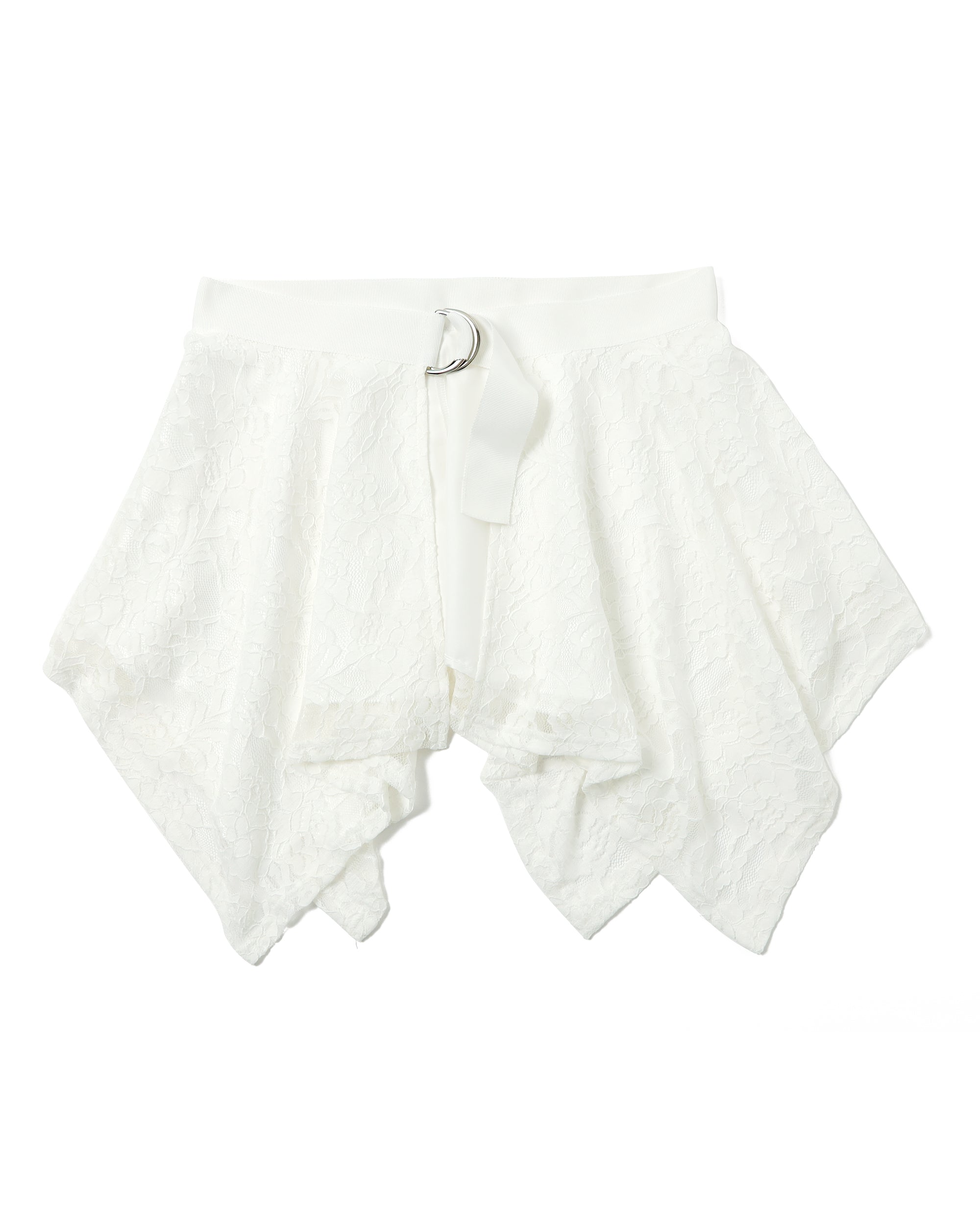 Lace draped wrap skirt (black)