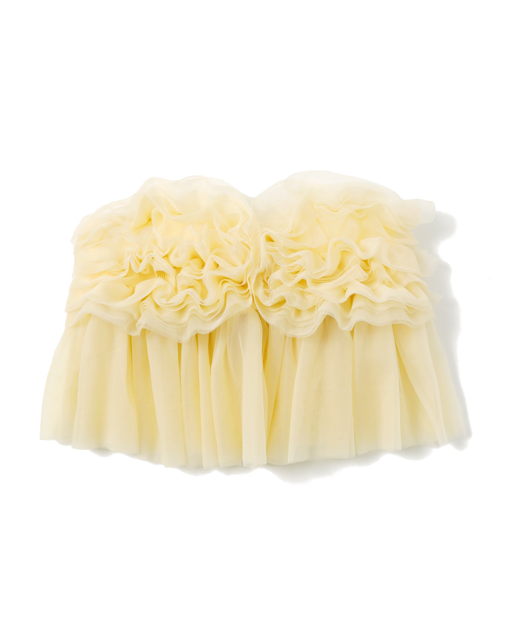 トップス poppy PEPLUM TULLE BUSTIER PEPLUM TULLE BUSTIER (GRAY)