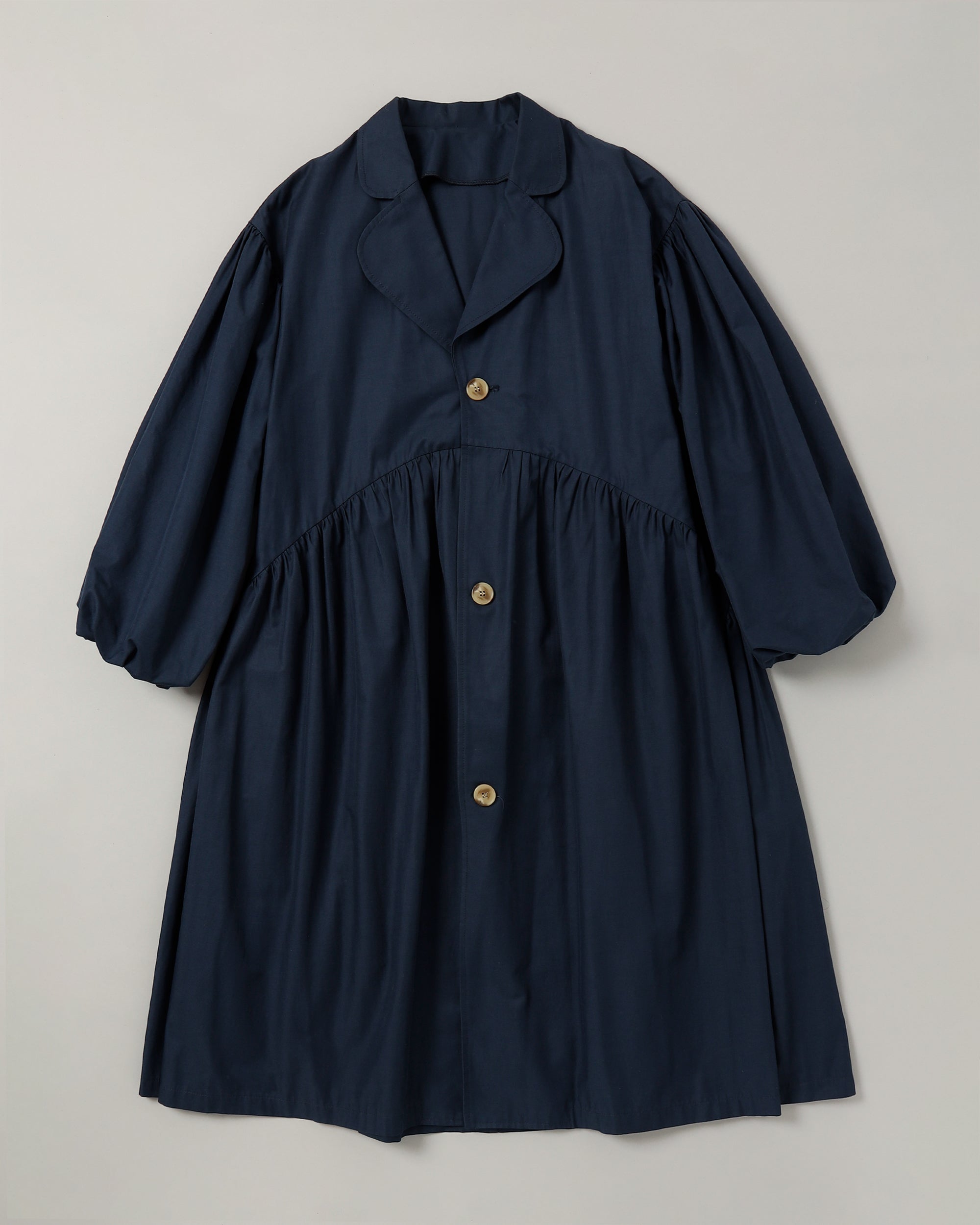 Balloon gather coat (navy)