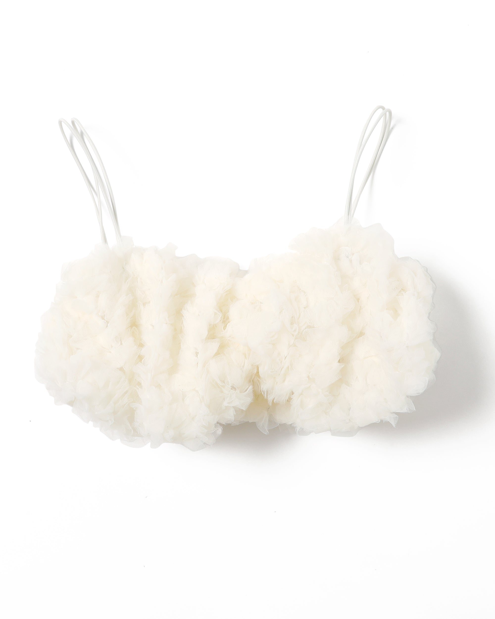 Tulle balloon bustier (off-white)