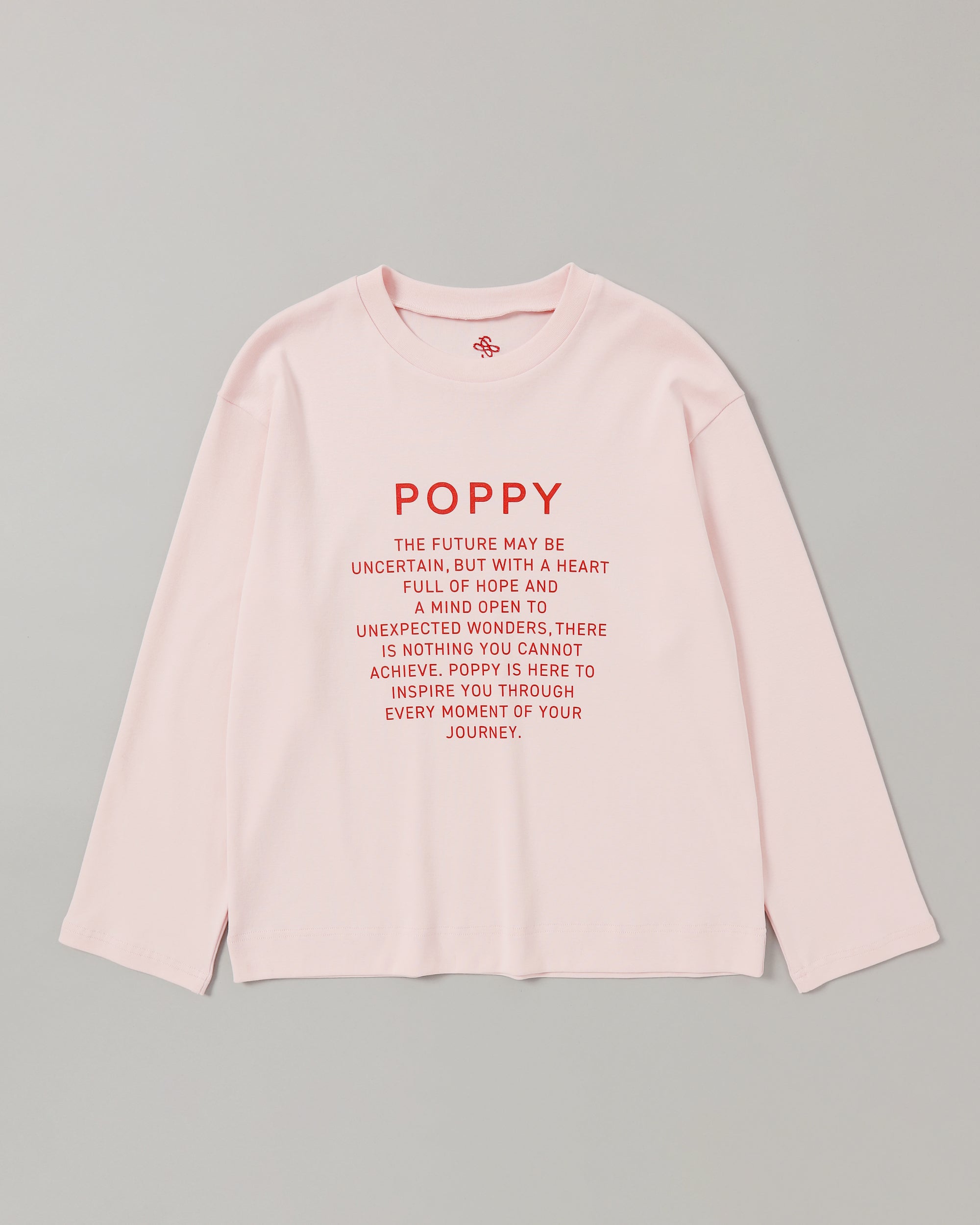 POPPY print long t-shirt (light blue)