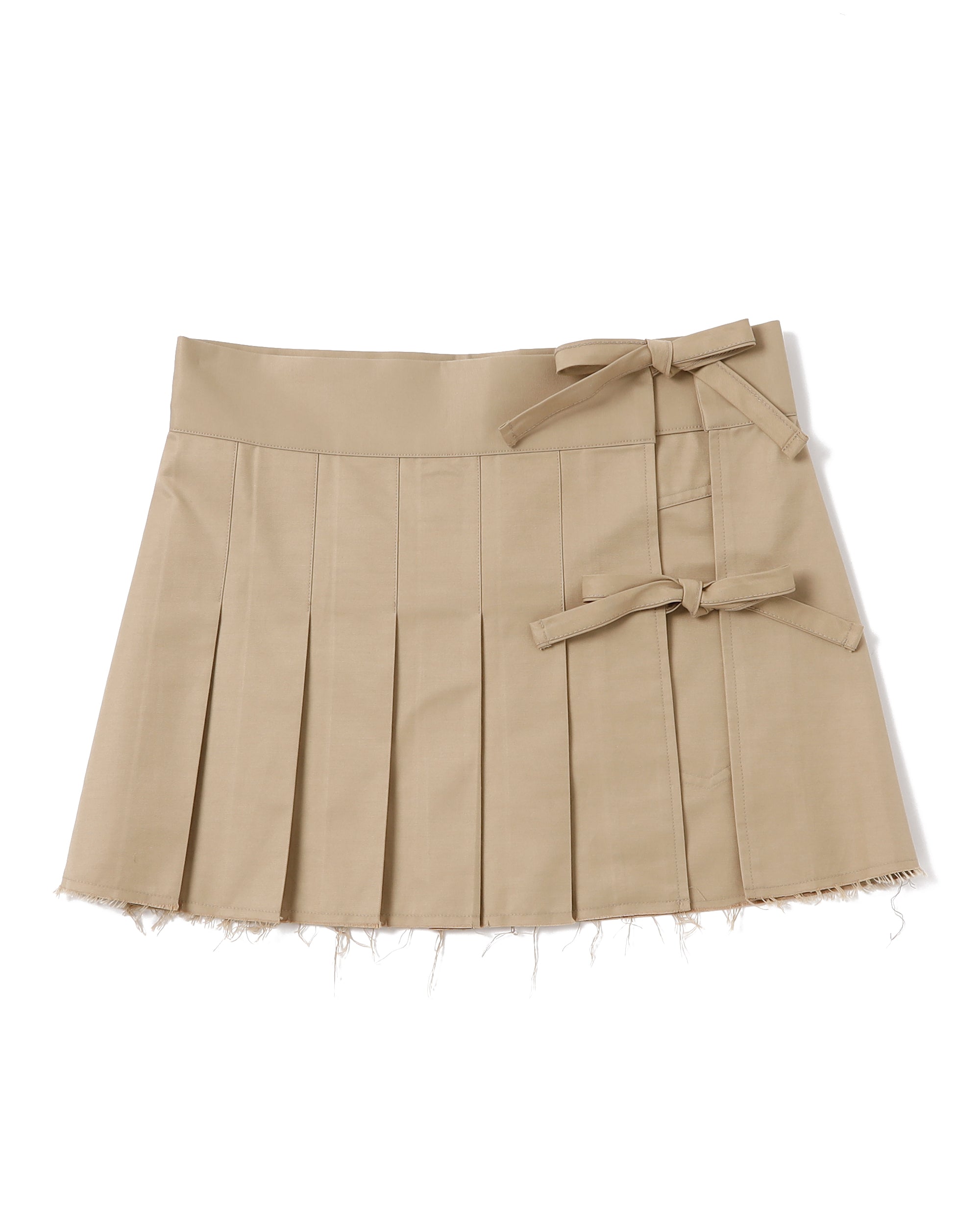 Pleats wrap mini skirts