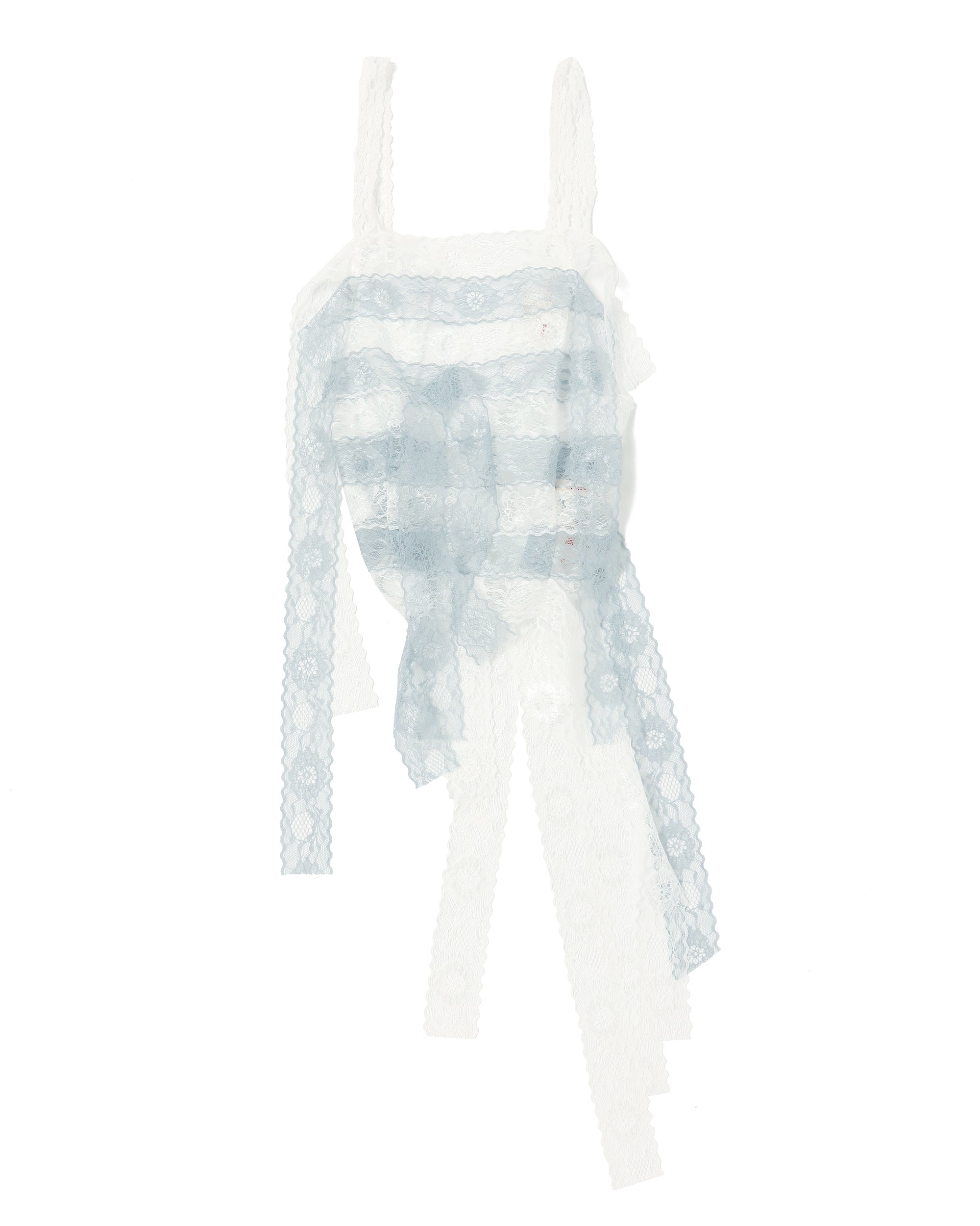 <b>yuhan wang</b><br>lace trimmed stripe camisole / white / blue