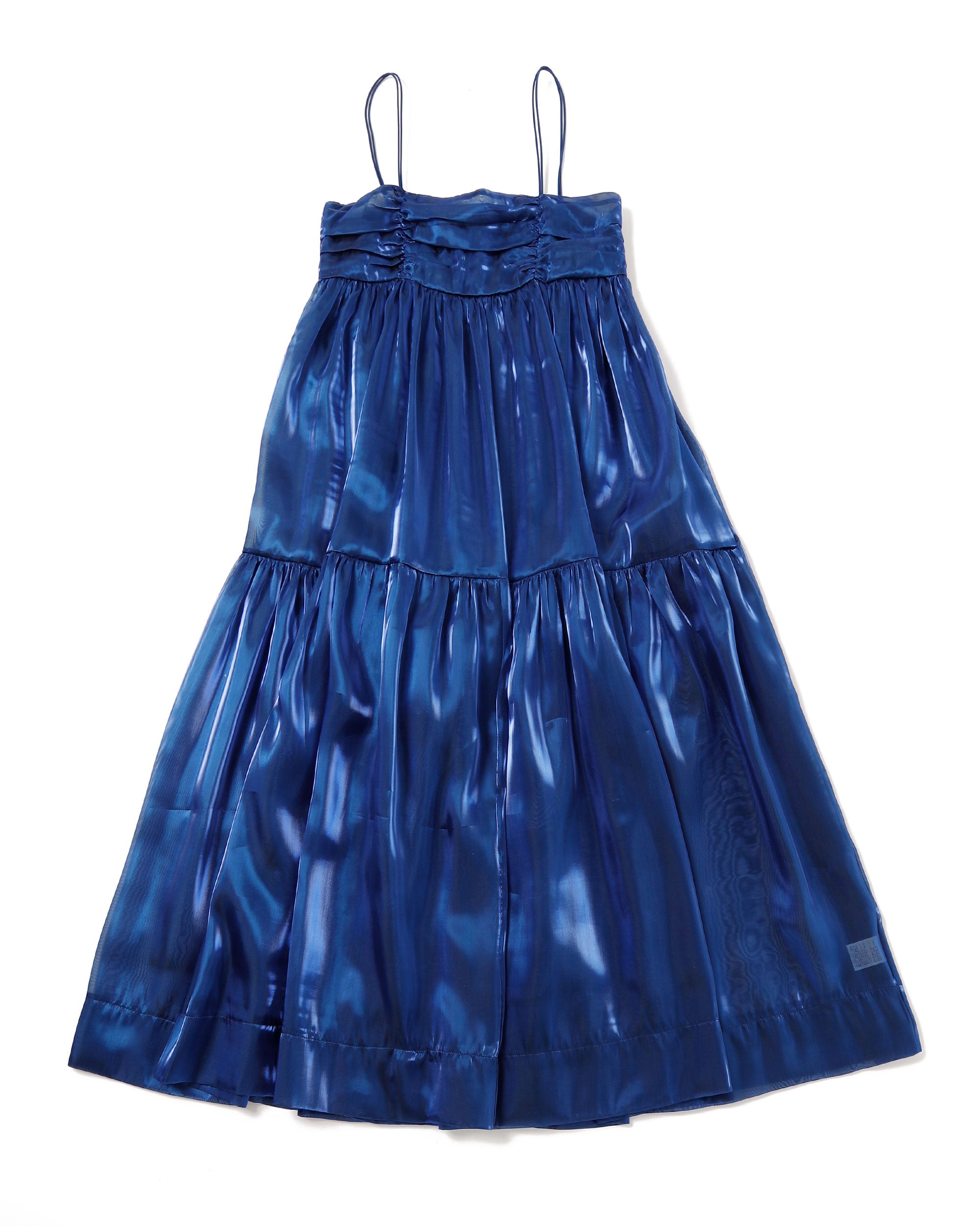 Organdy tiered cami dress (Navy)