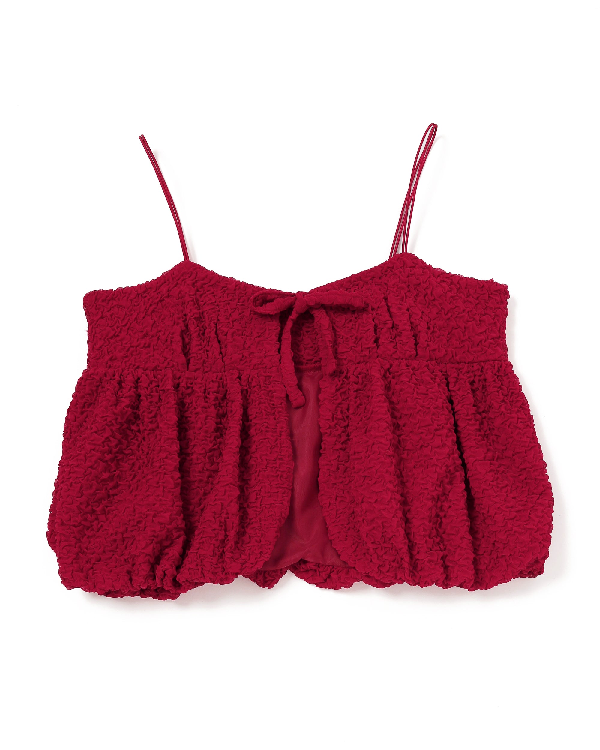 Balloon ribbon cami (red)