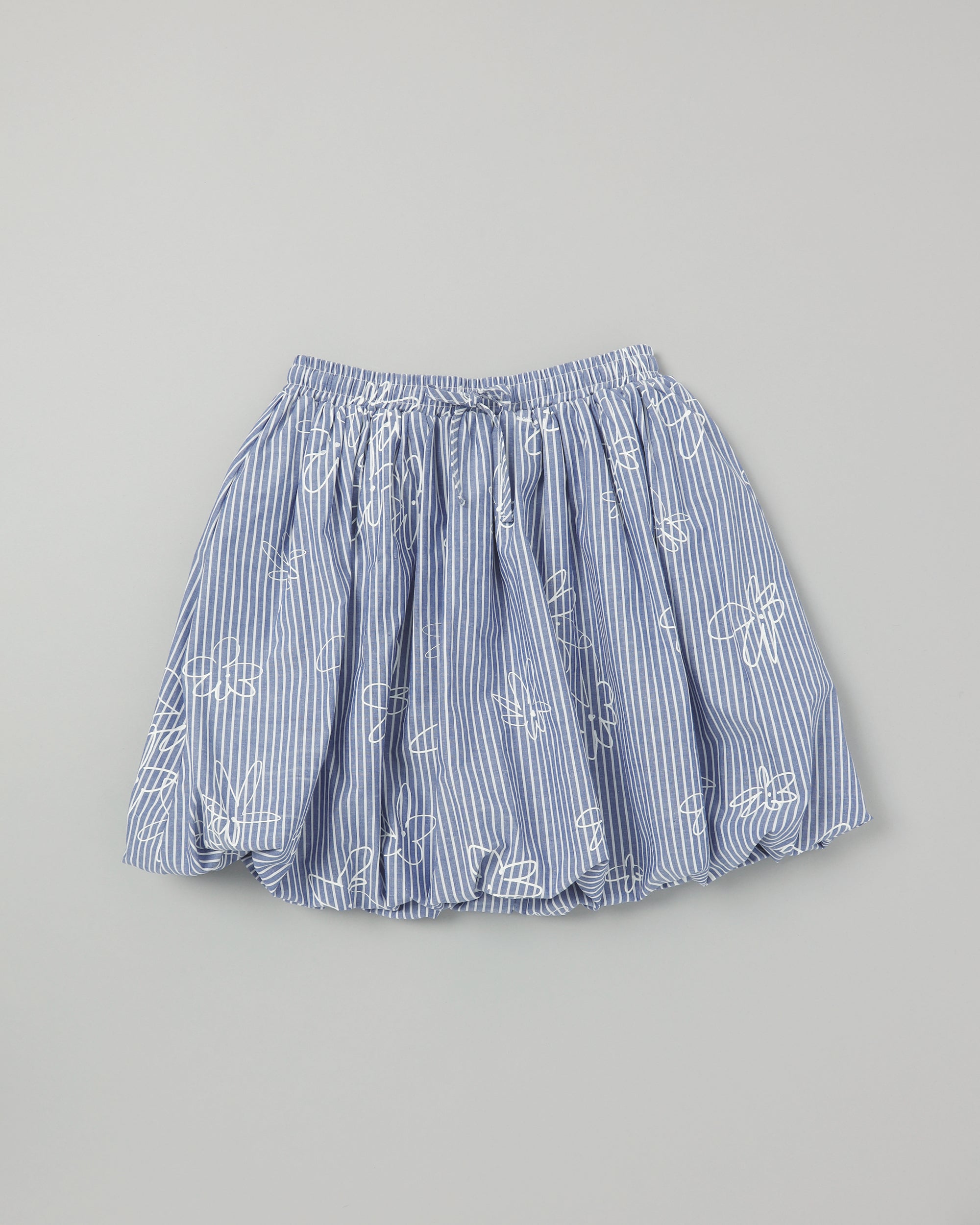 Balloon mini skirt (blue flower)