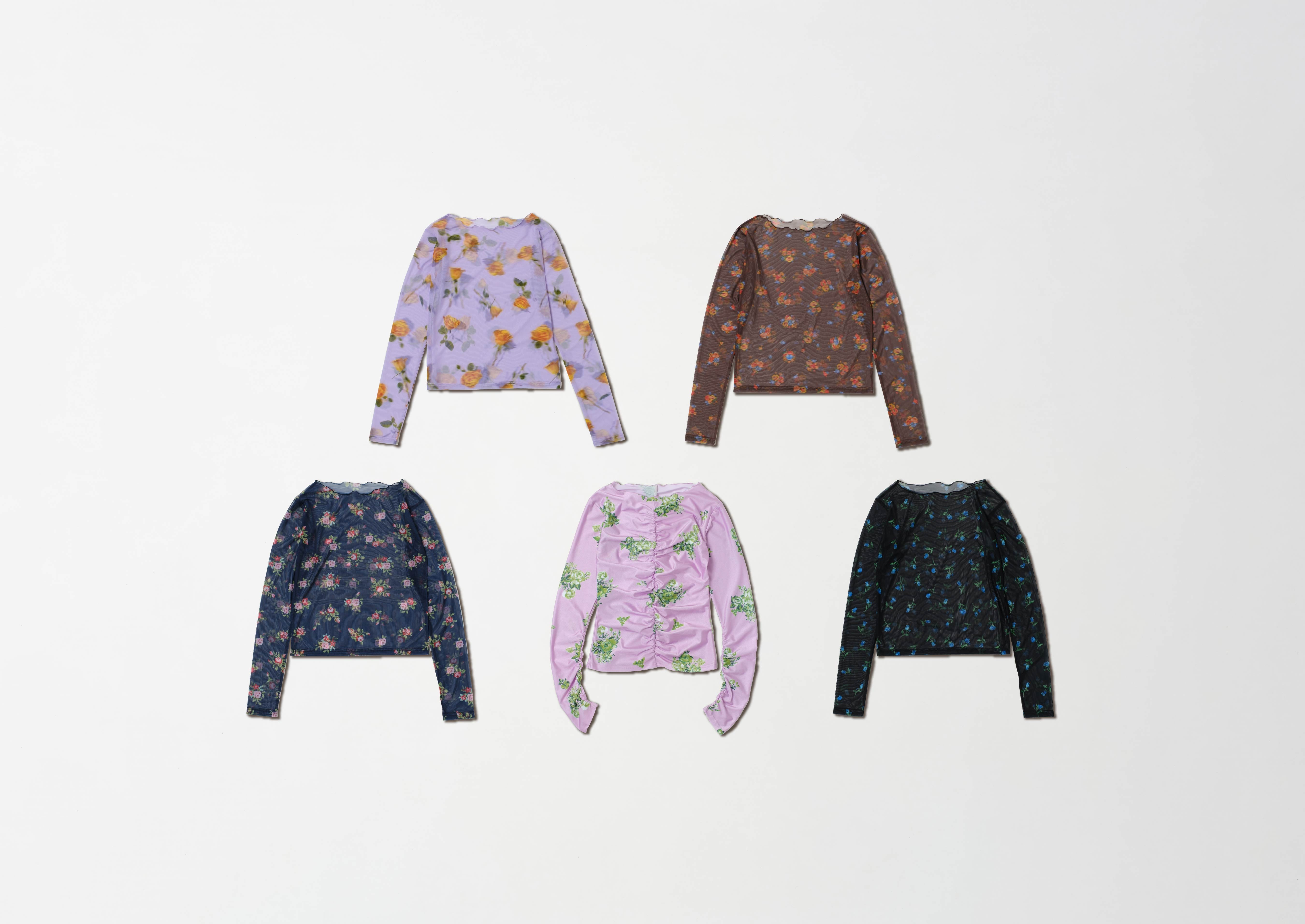 POPPY あさぎーにょ 犬柄フーディ tulle docking hoodie（gray）