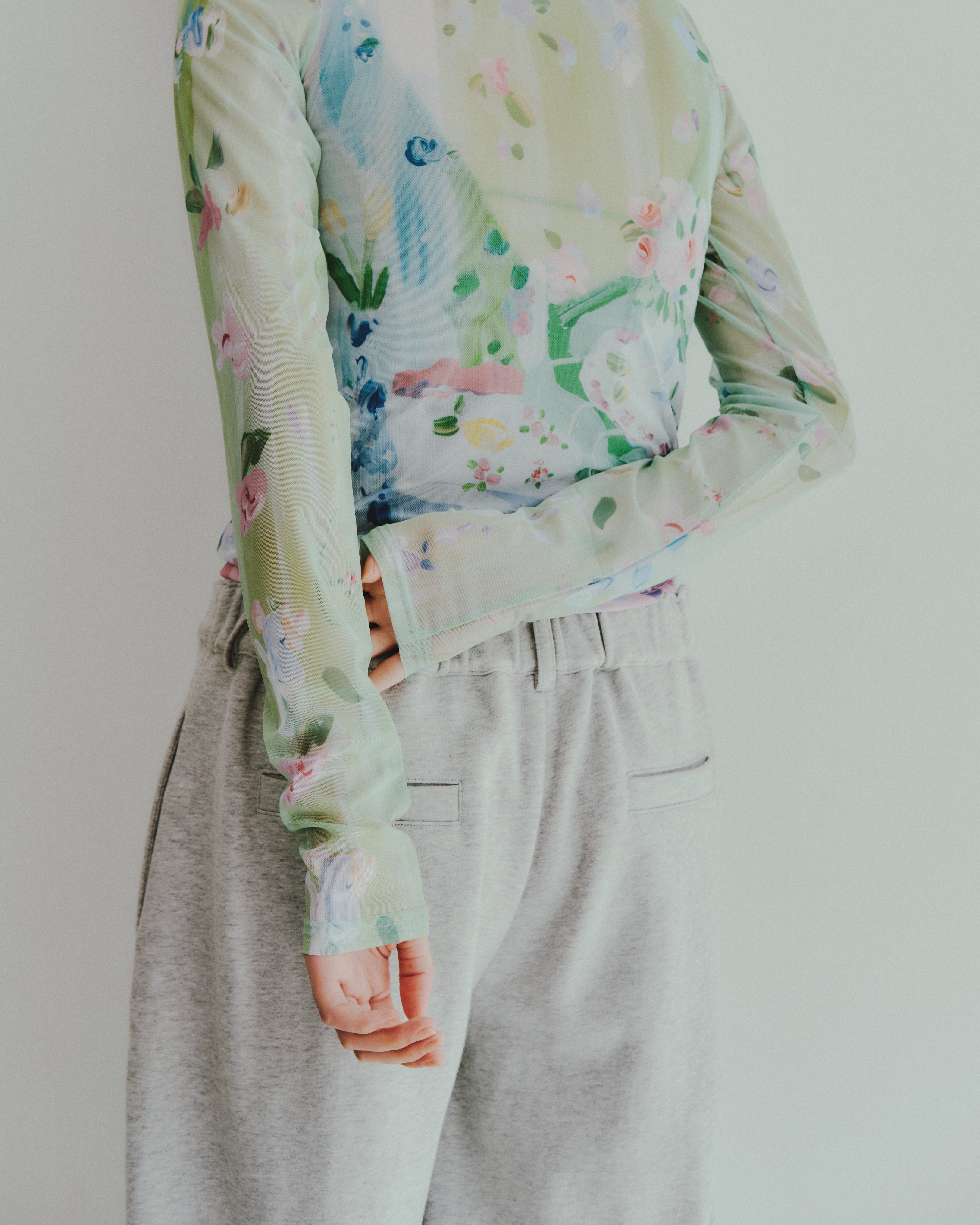 Morning room see-through tops