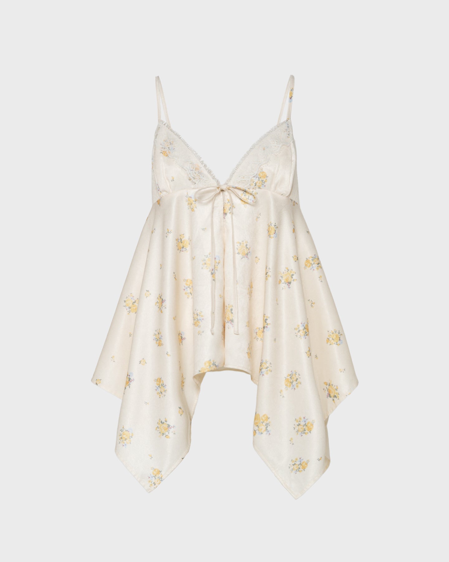 Airy tie handkerchief tunic (yellow)
