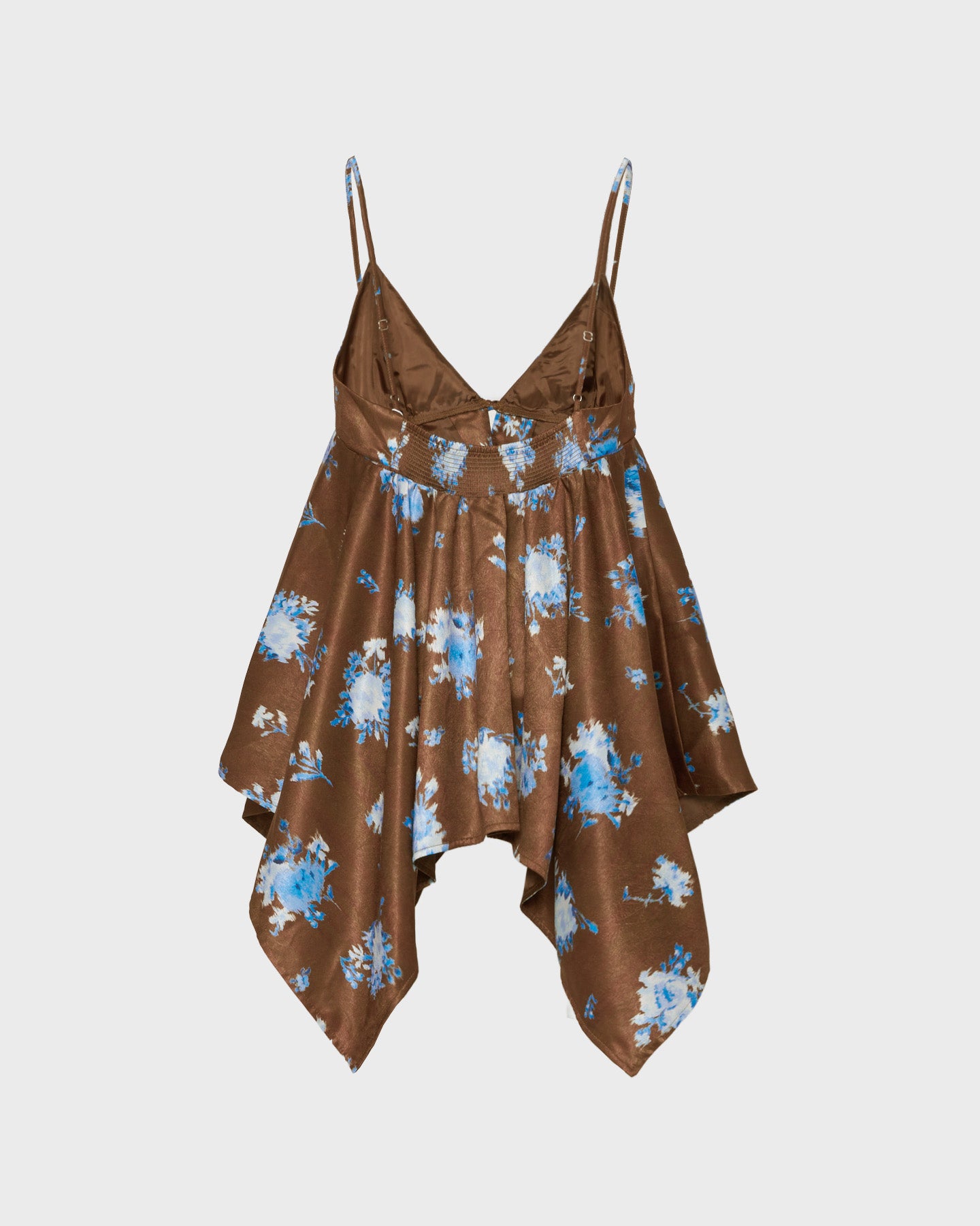 Airy tie handkerchief tunic (brown)