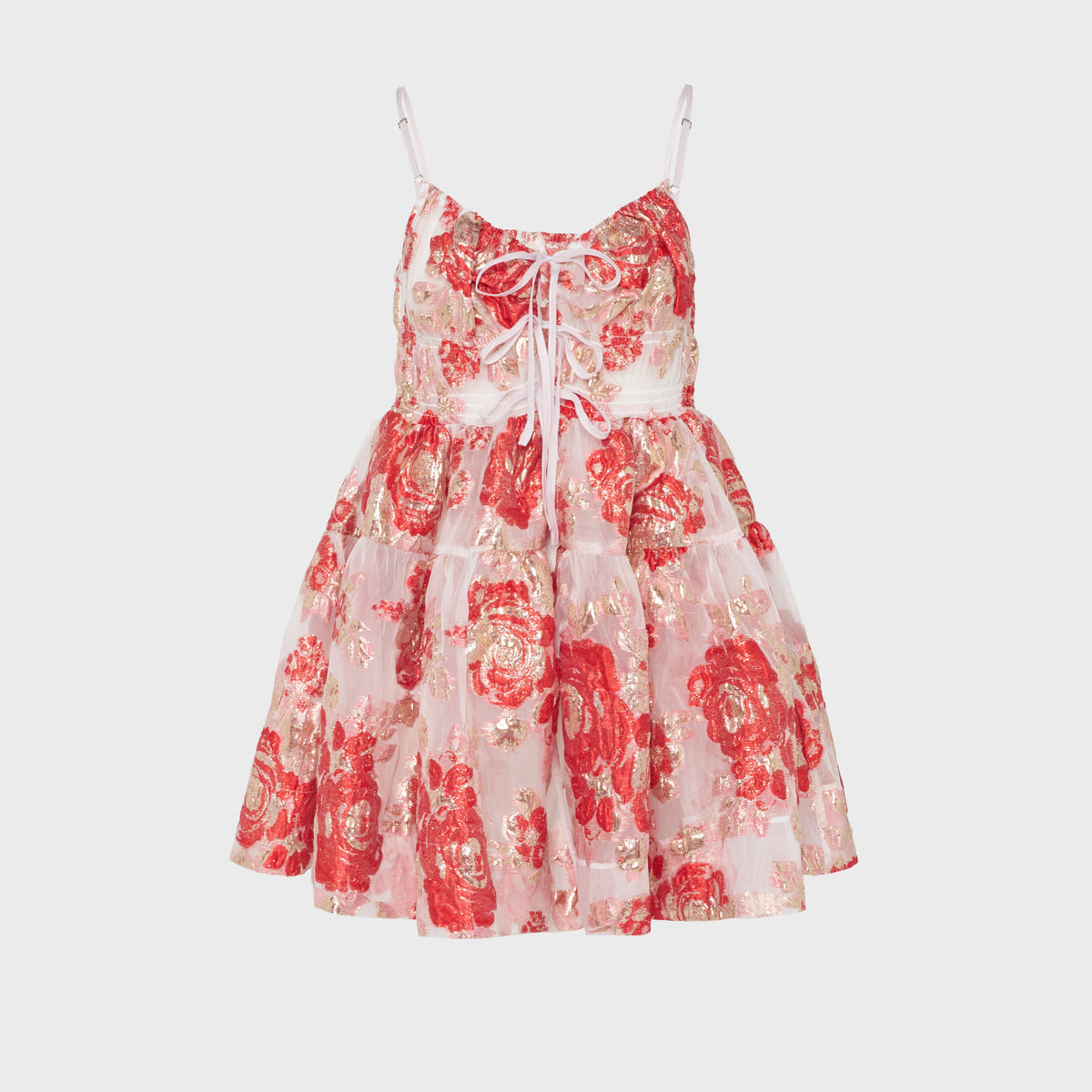 Airy tie bloom tunic